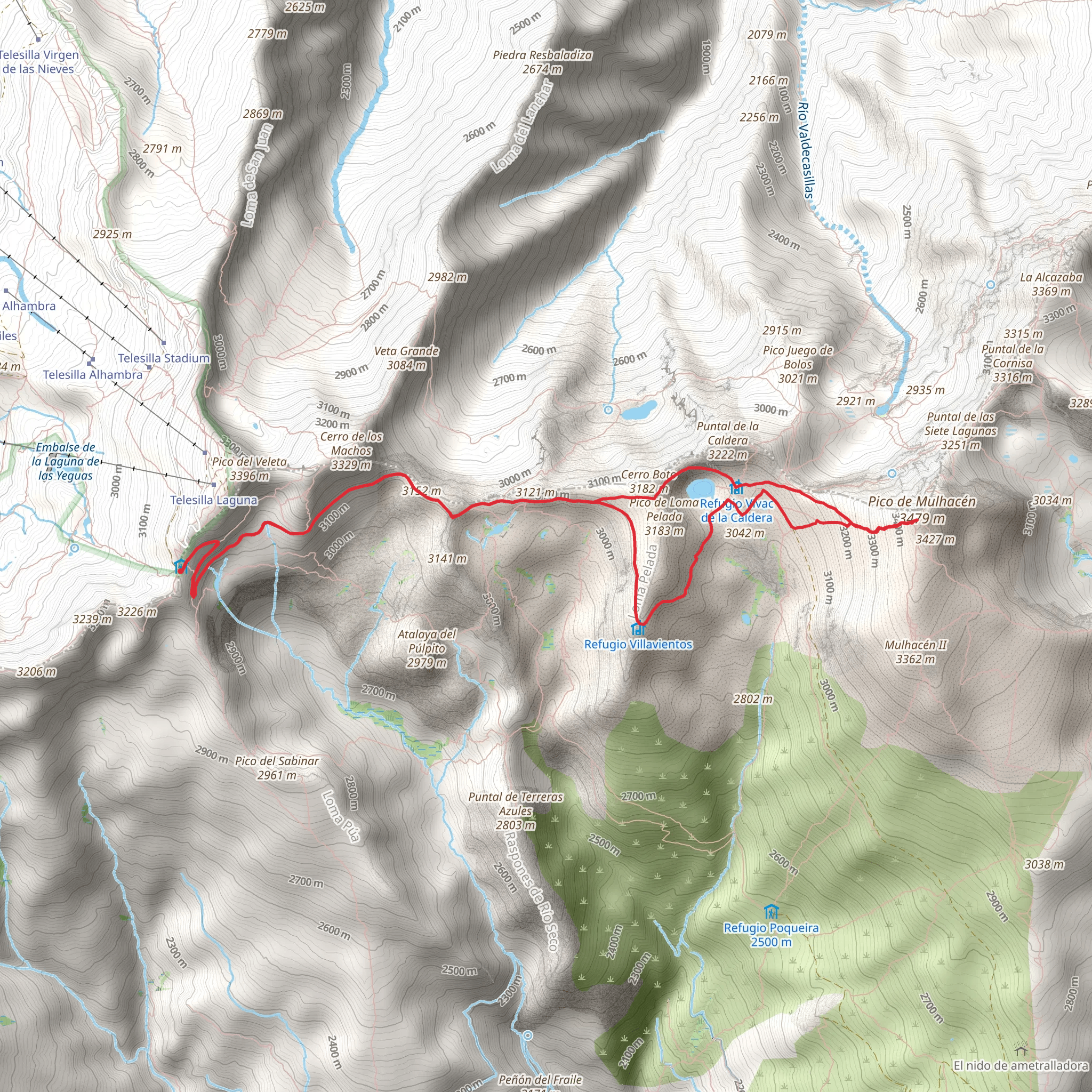 Refugio del Poqueira mobile static map