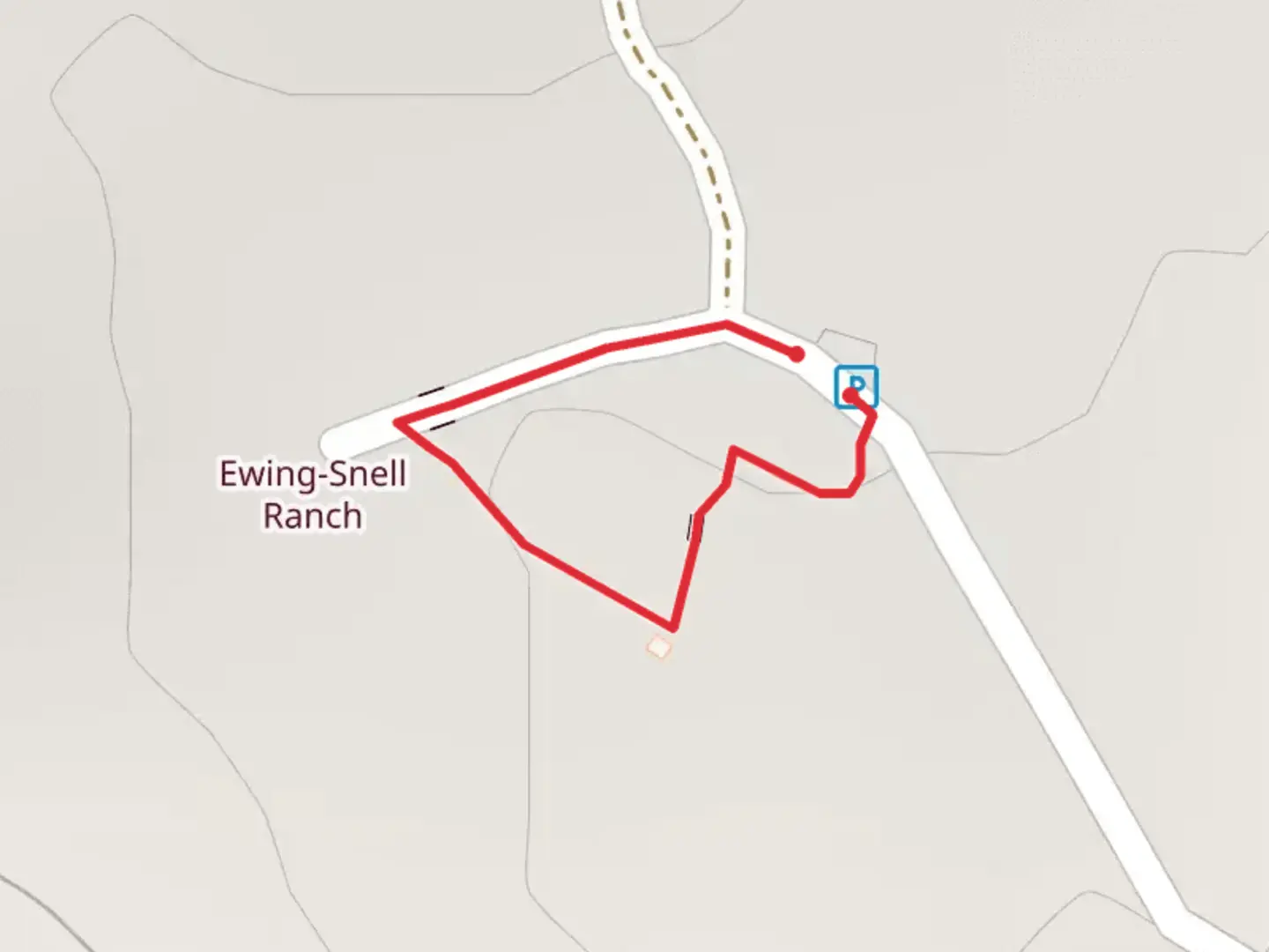 An image depicting the trail Ewing Snell Historic Ranch Site Loop and its surrounding area.