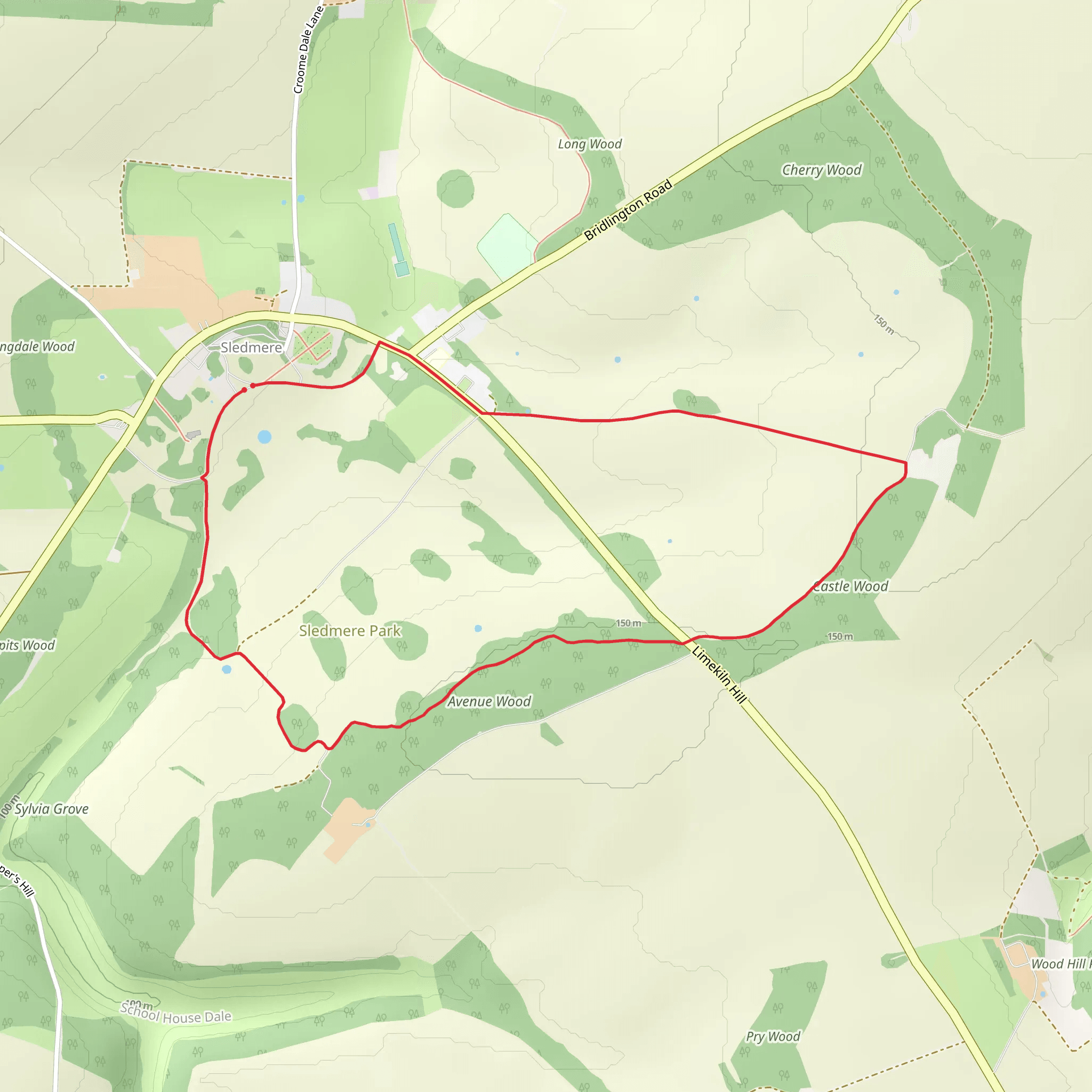 Sledmere House Walk mobile static map