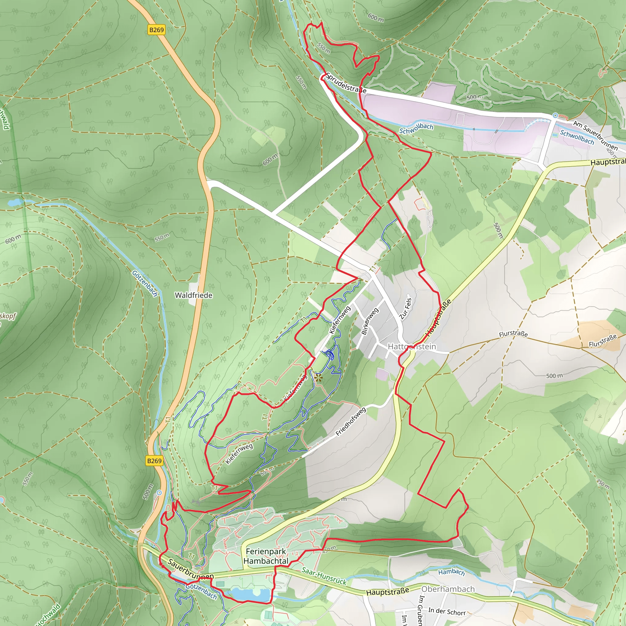 Götzenbach and Traumschleife Loop mobile static map