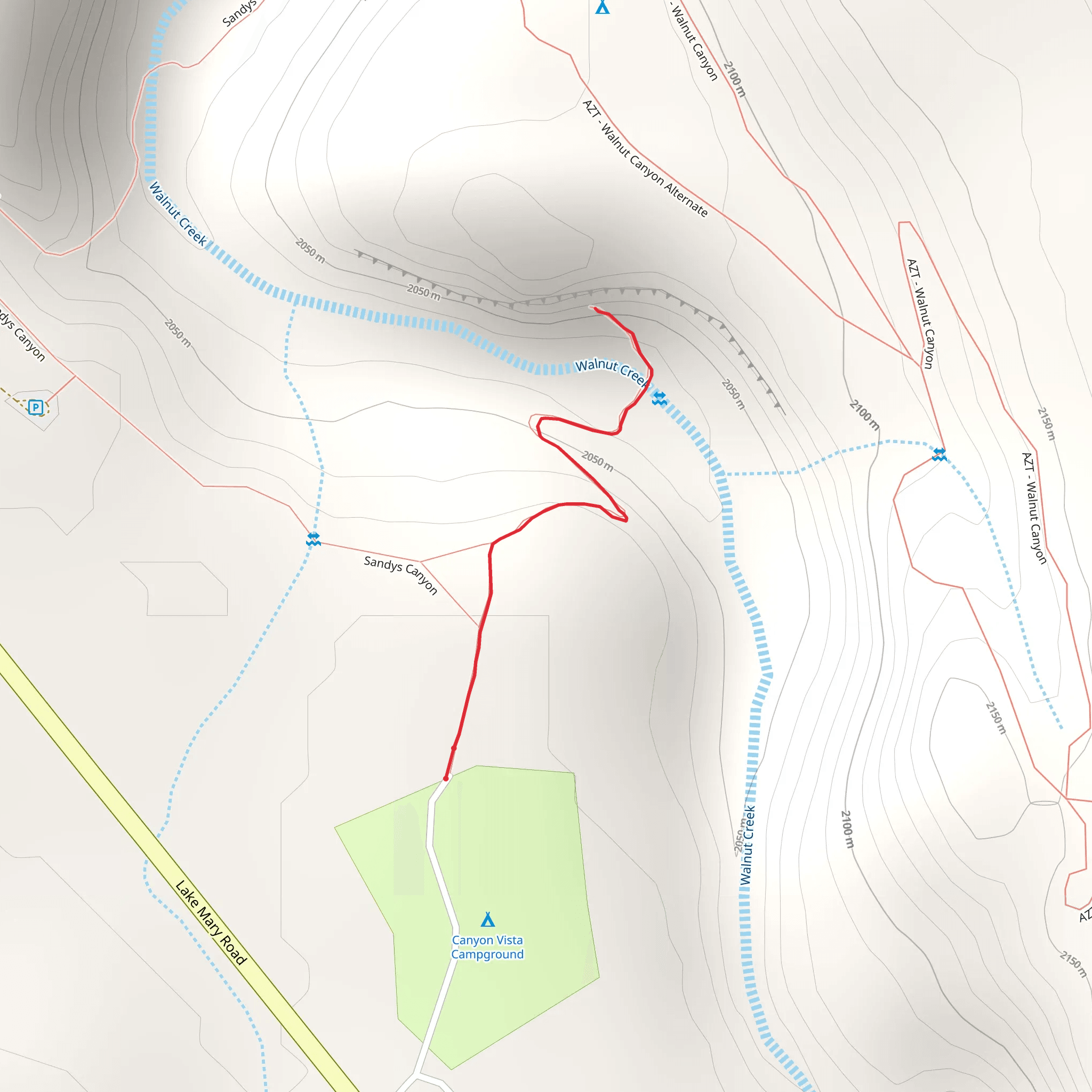Canyon Vista Trail mobile static map