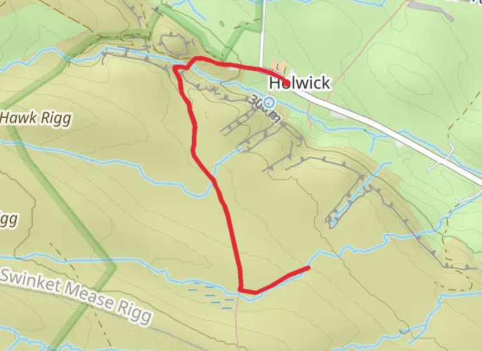 Eel Beck Waterfall mobile static map