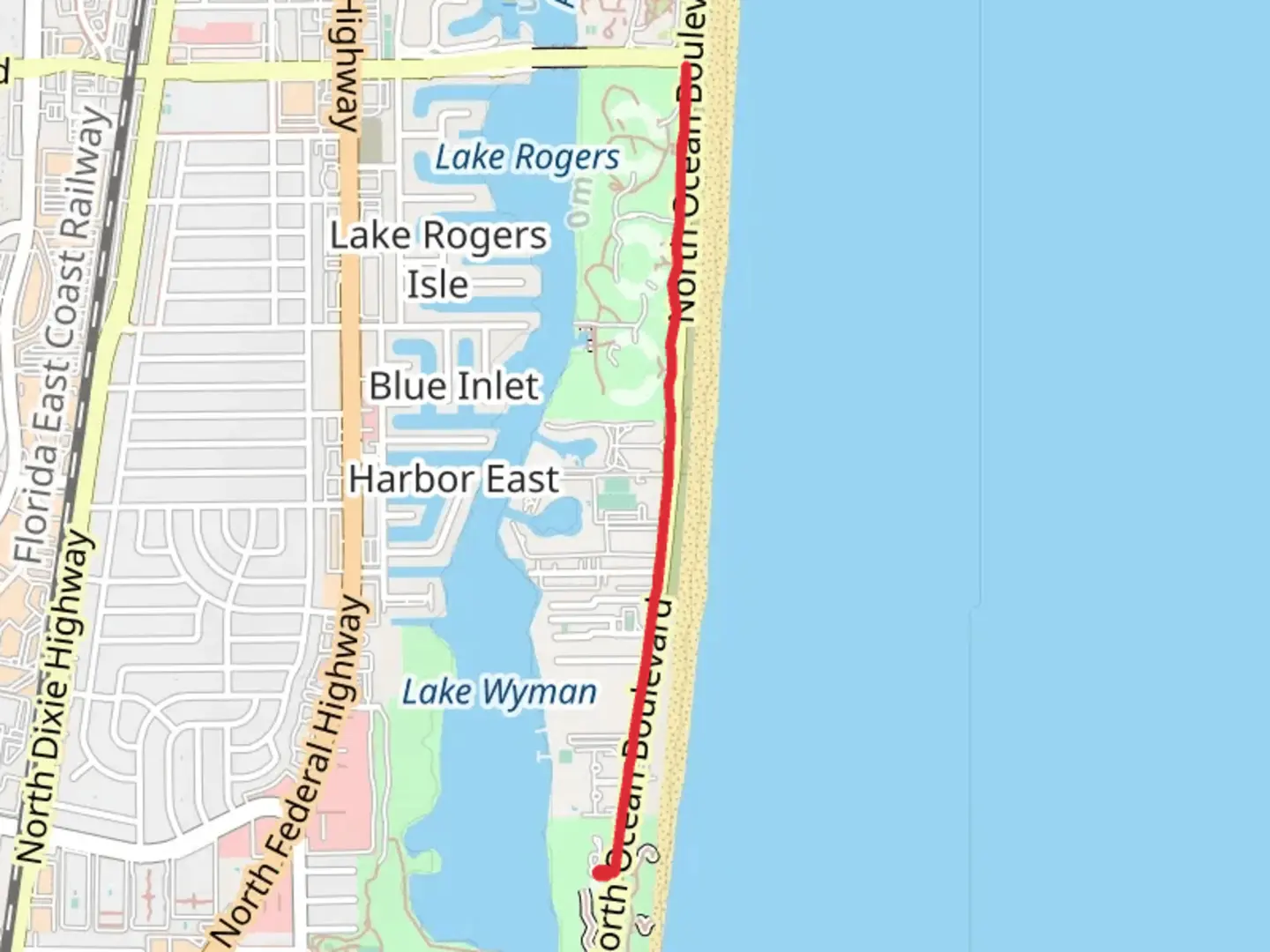 An image depicting the trail Spanish River Park and its surrounding area.