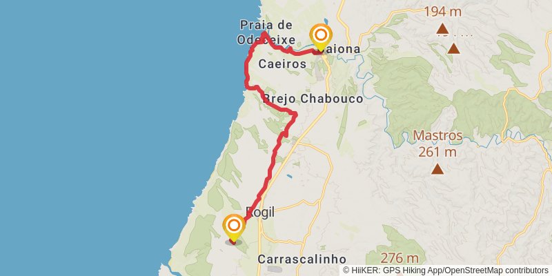 Rota Vincentina alt 7 Map