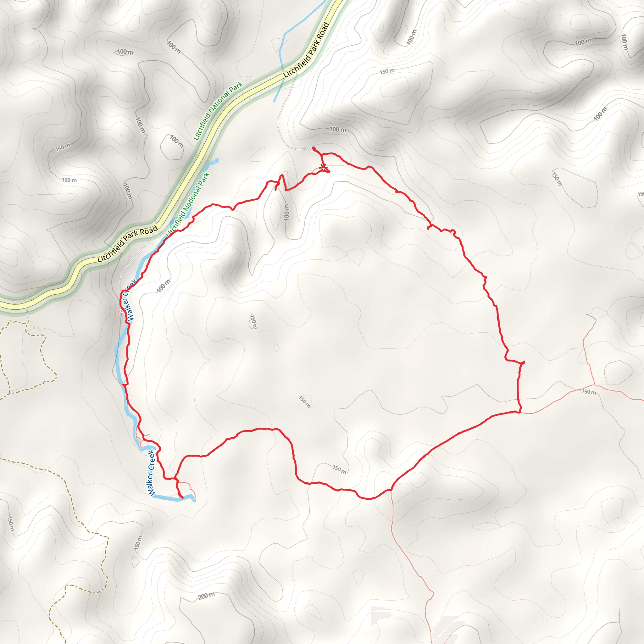 Bamboo Creek - Tin Mine - Walker Creek Loop mobile static map