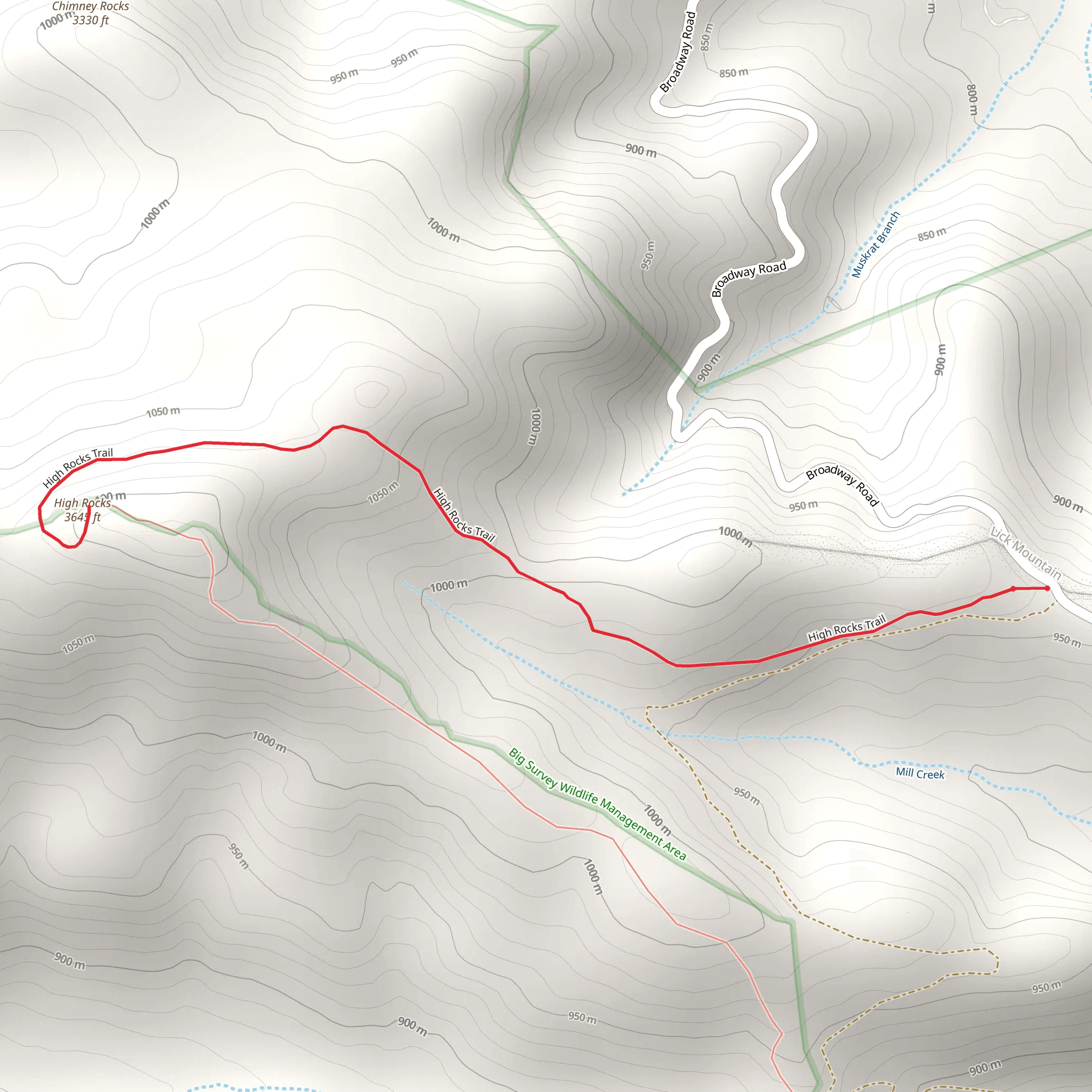High Rocks mobile static map