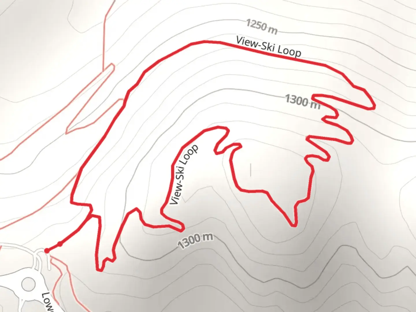 An image depicting the trail Viewski Loop and its surrounding area.