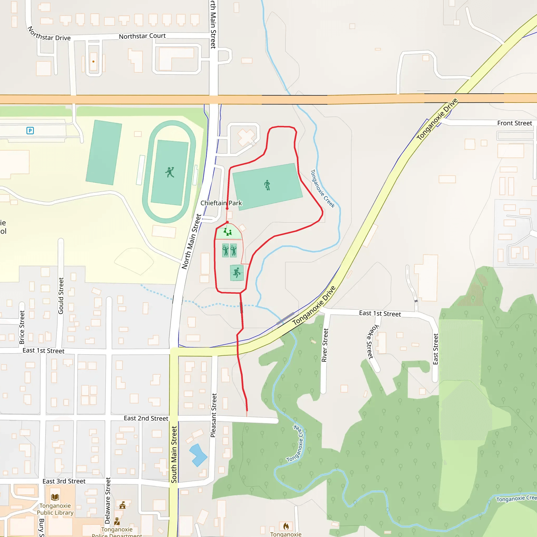 Chieftain Park Walk mobile static map