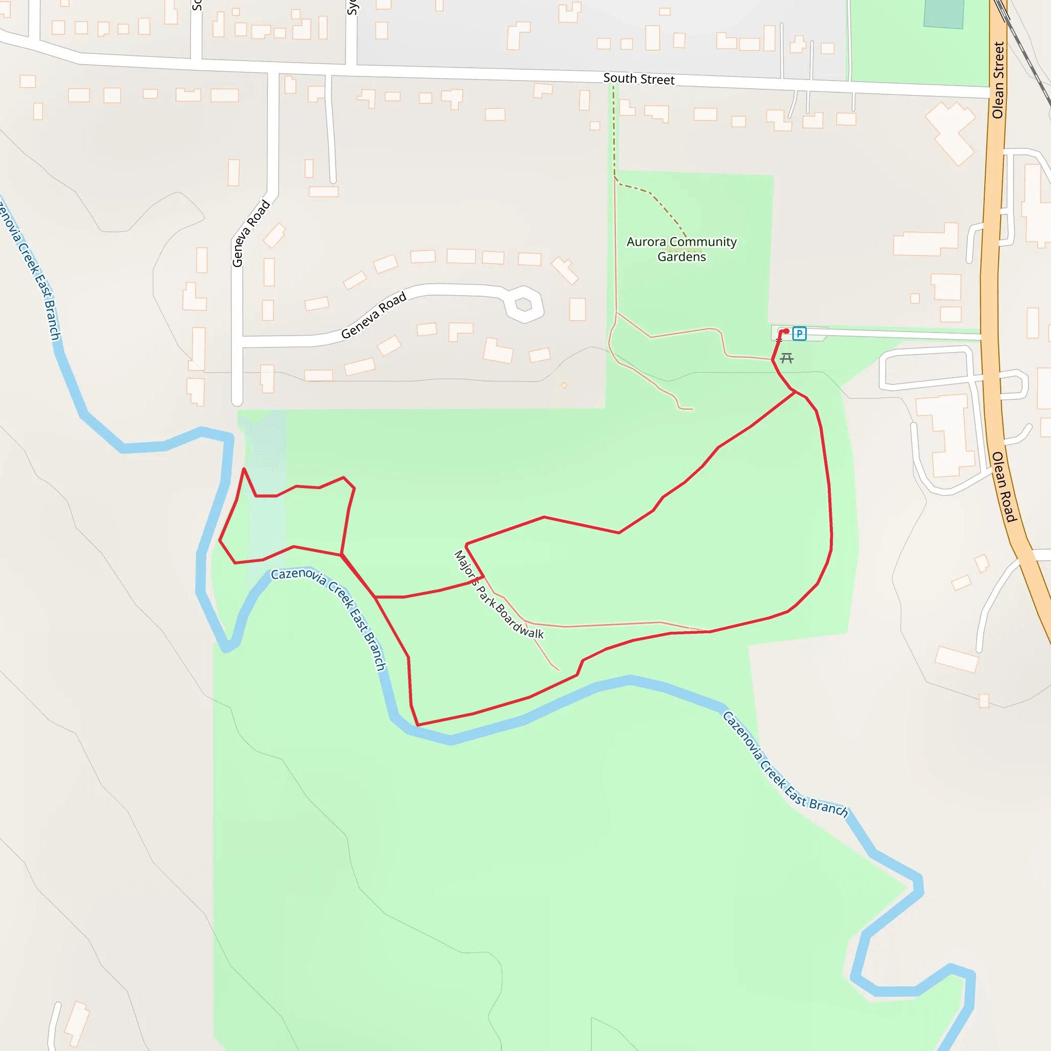 Cazenovia Creek East Branch Loop mobile static map