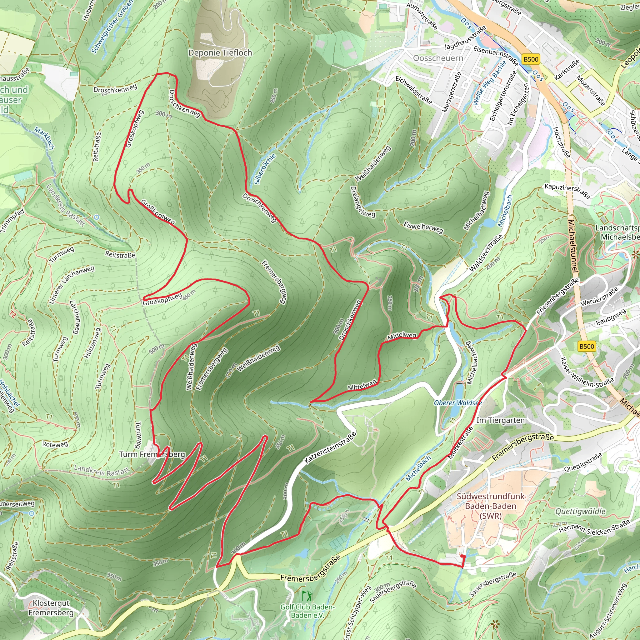 Unterer Waldsee, Großkopfweg and Ortenauer Weinpfad Loop mobile static map