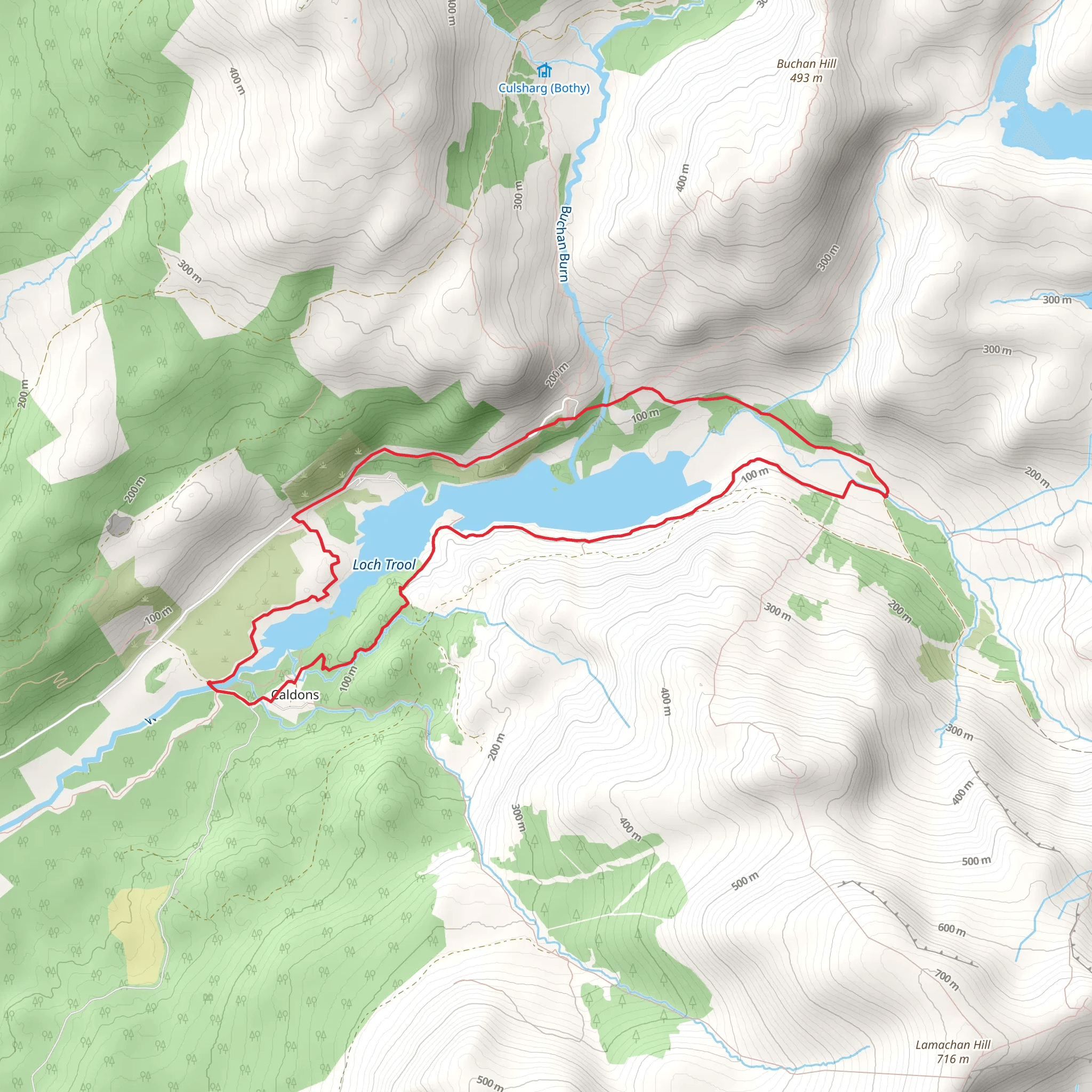 Loch Trool Loop Trail mobile static map