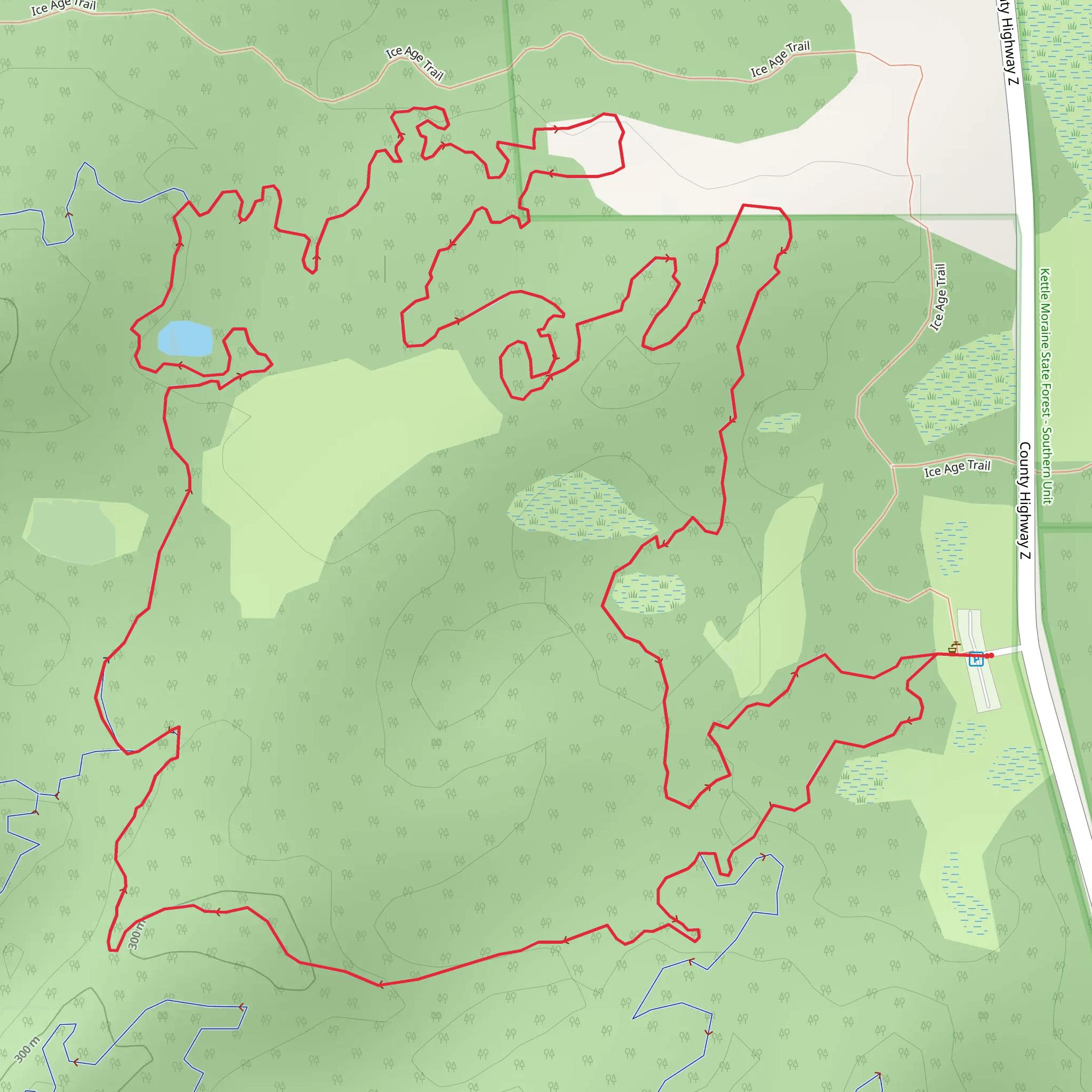 Orange, Green and Brown Loop mobile static map