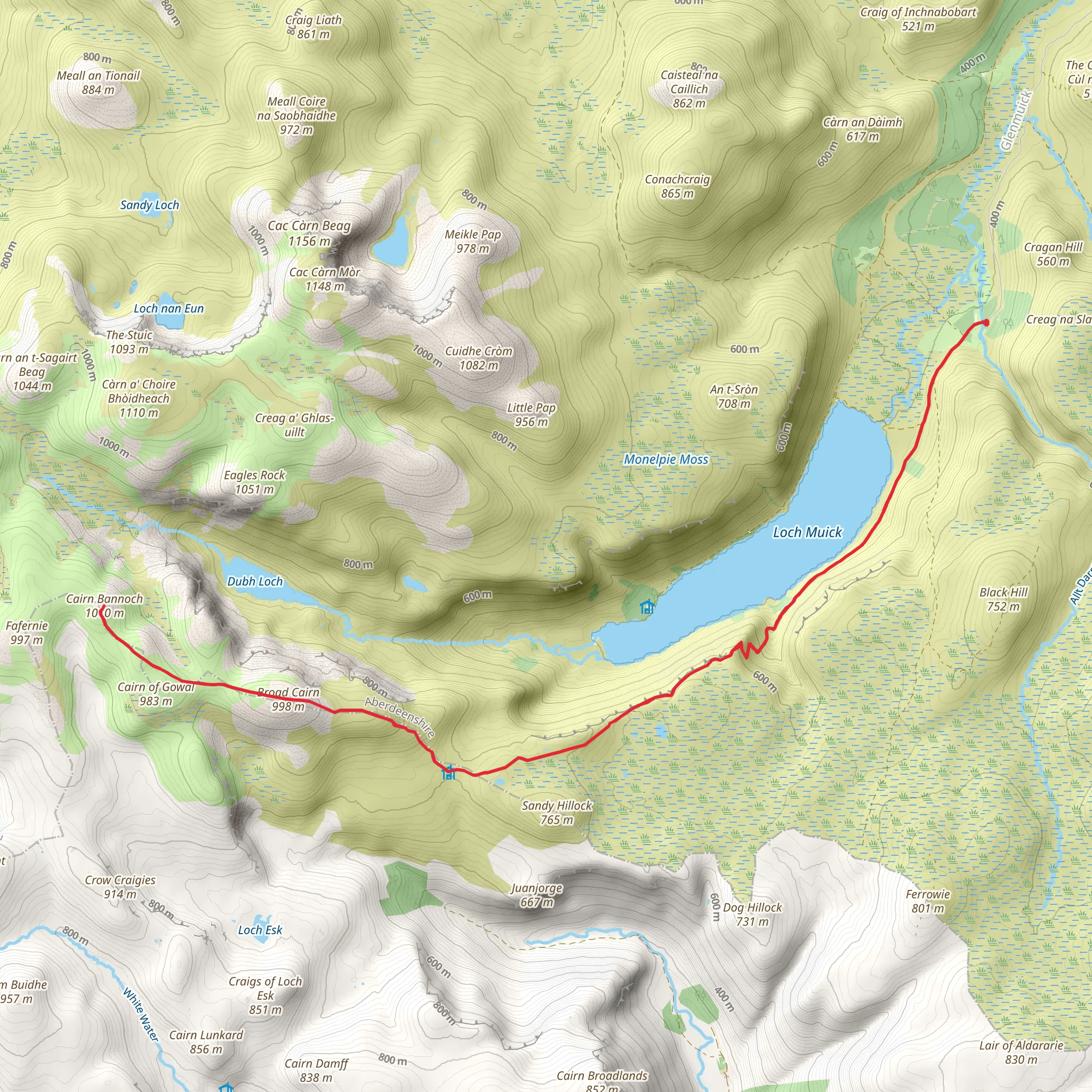 Cairn Bannoch mobile static map