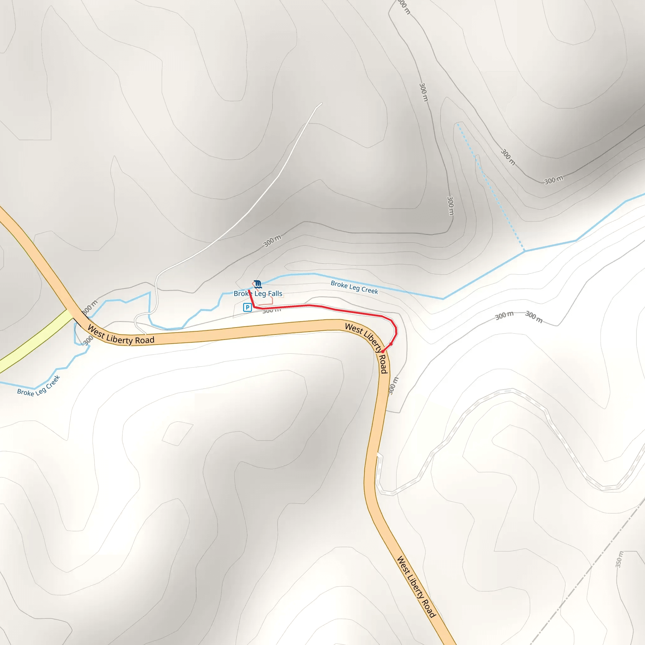 Broke Leg Creek mobile static map