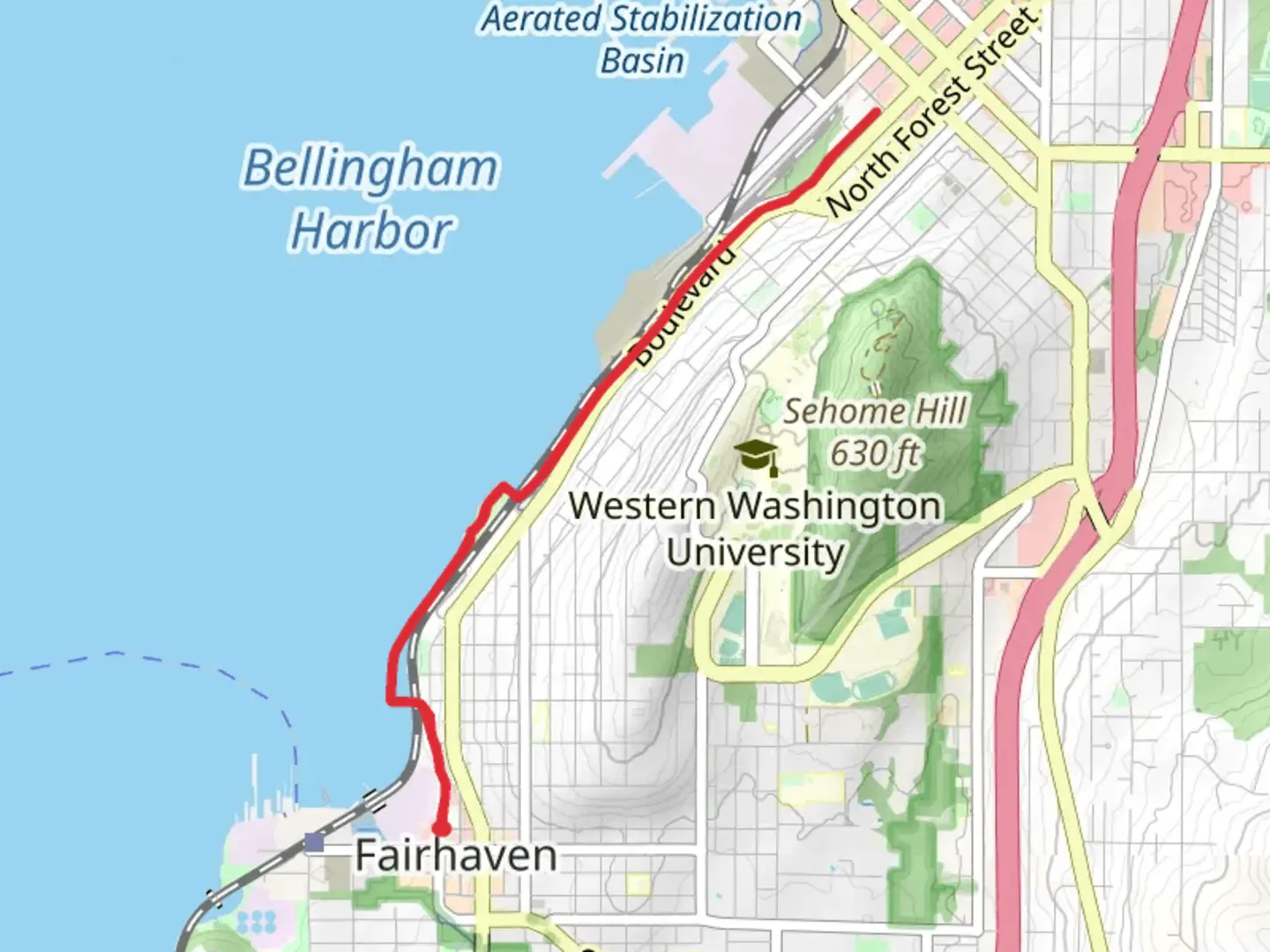 An image depicting the trail South Bay Trail and its surrounding area.