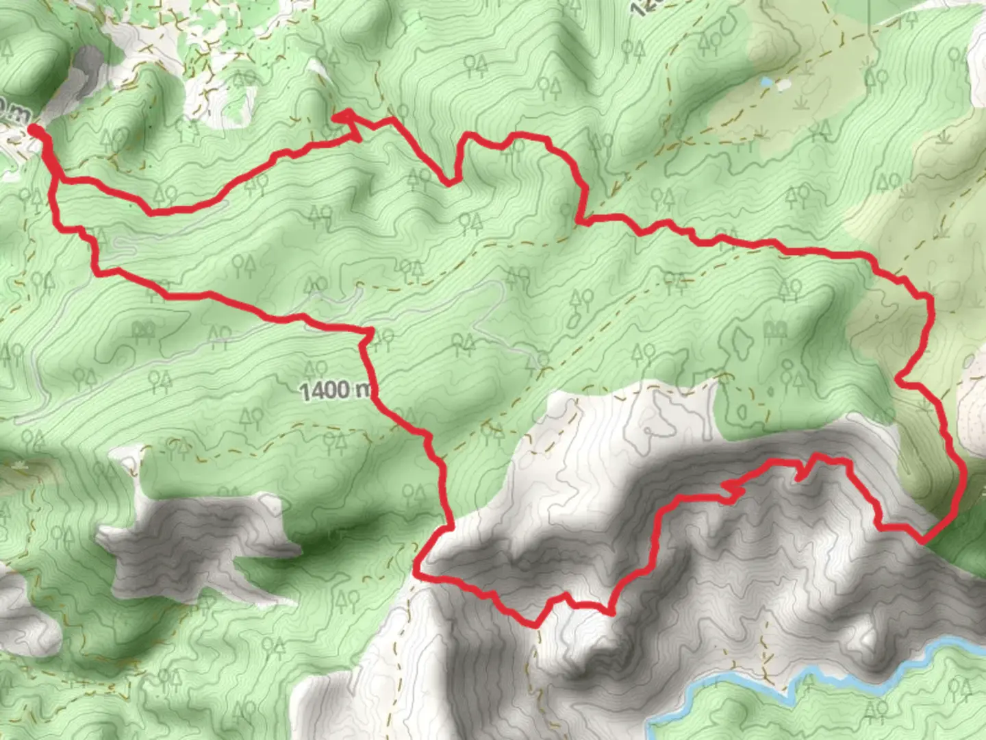 An image depicting the trail High Sierra of Siles and its surrounding area.