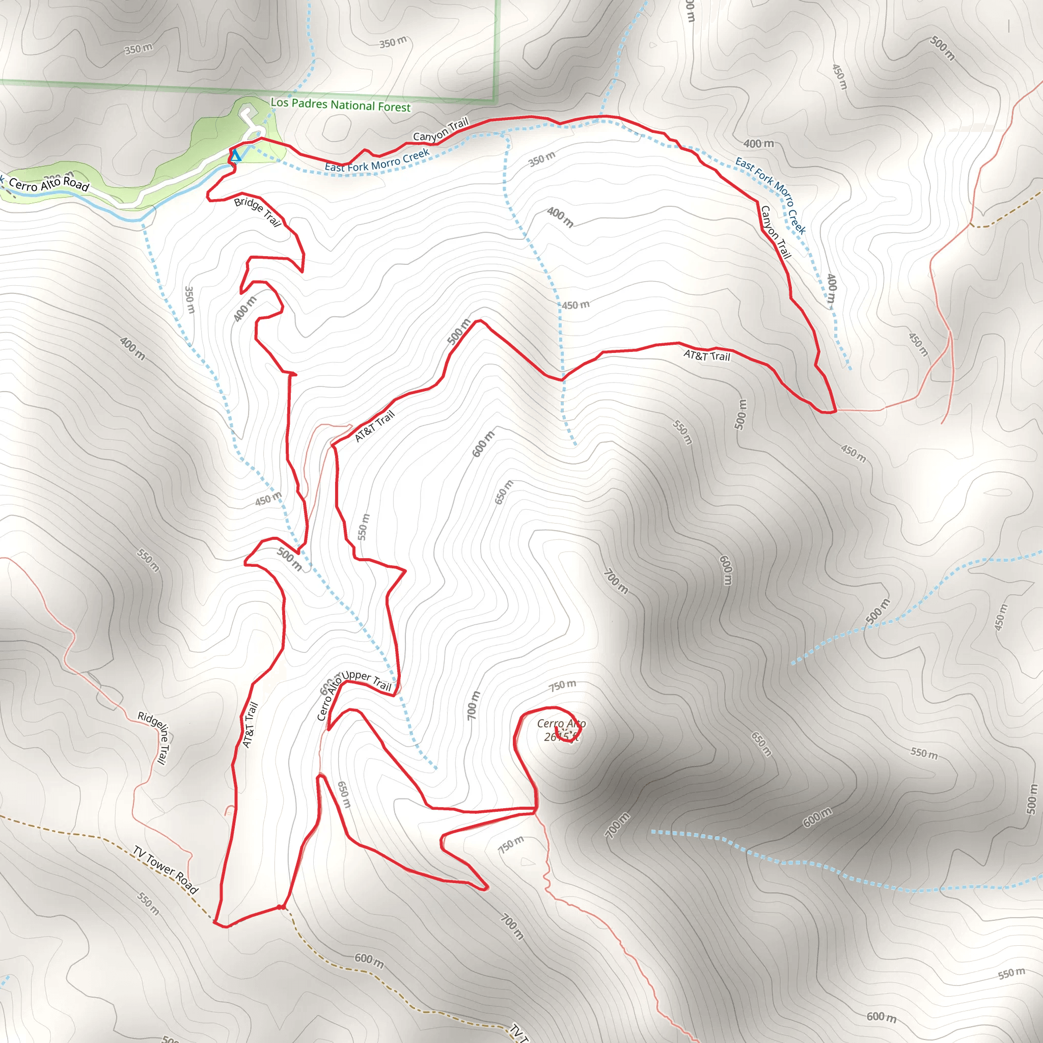 Cerro Alto Loop Trail mobile static map