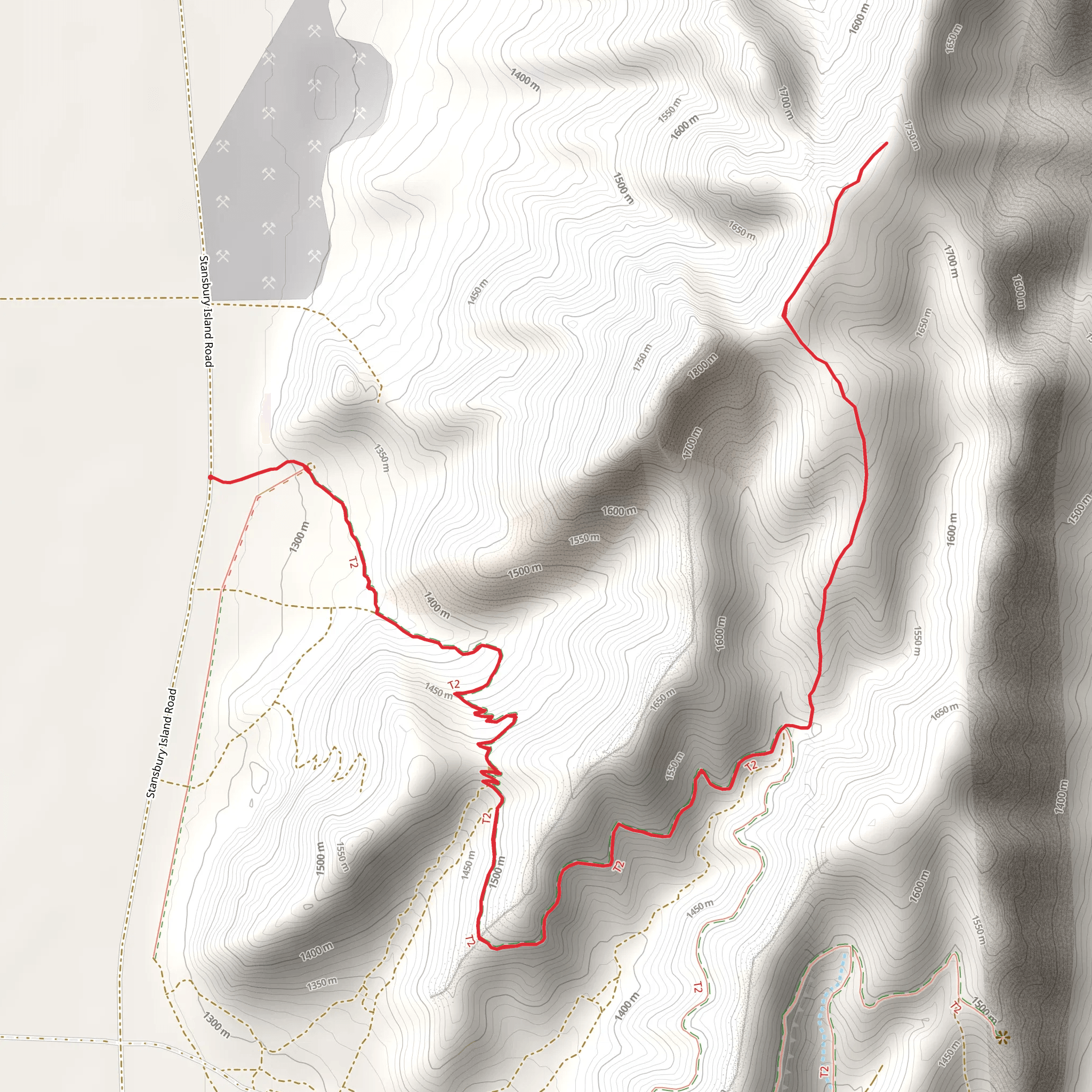 Stansbury Island Trail and Ridge mobile static map