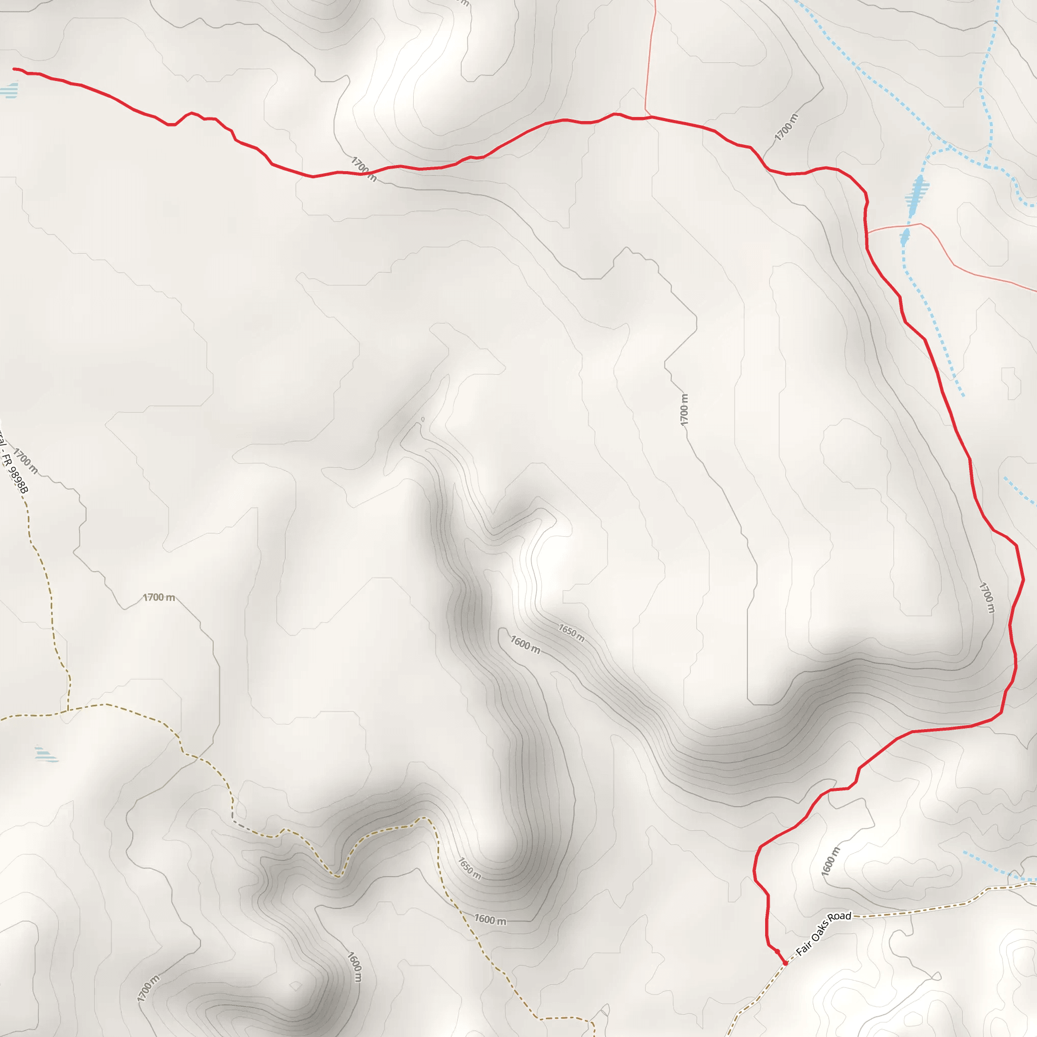 Smith Mesa Corral Trail via Tailhoit Mesa Trail mobile static map