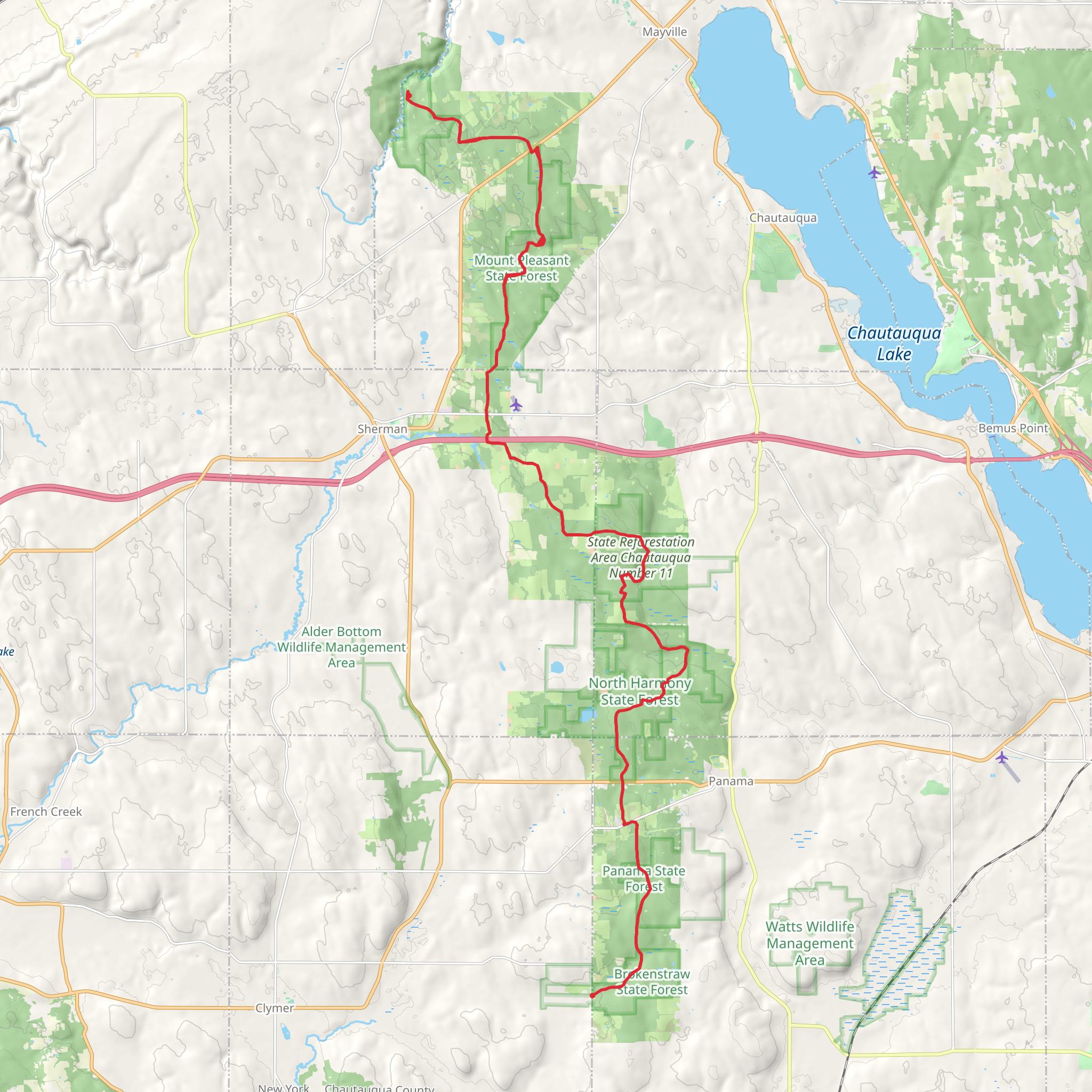 Weeks Road to Hannum Road via Sweet Hill mobile static map