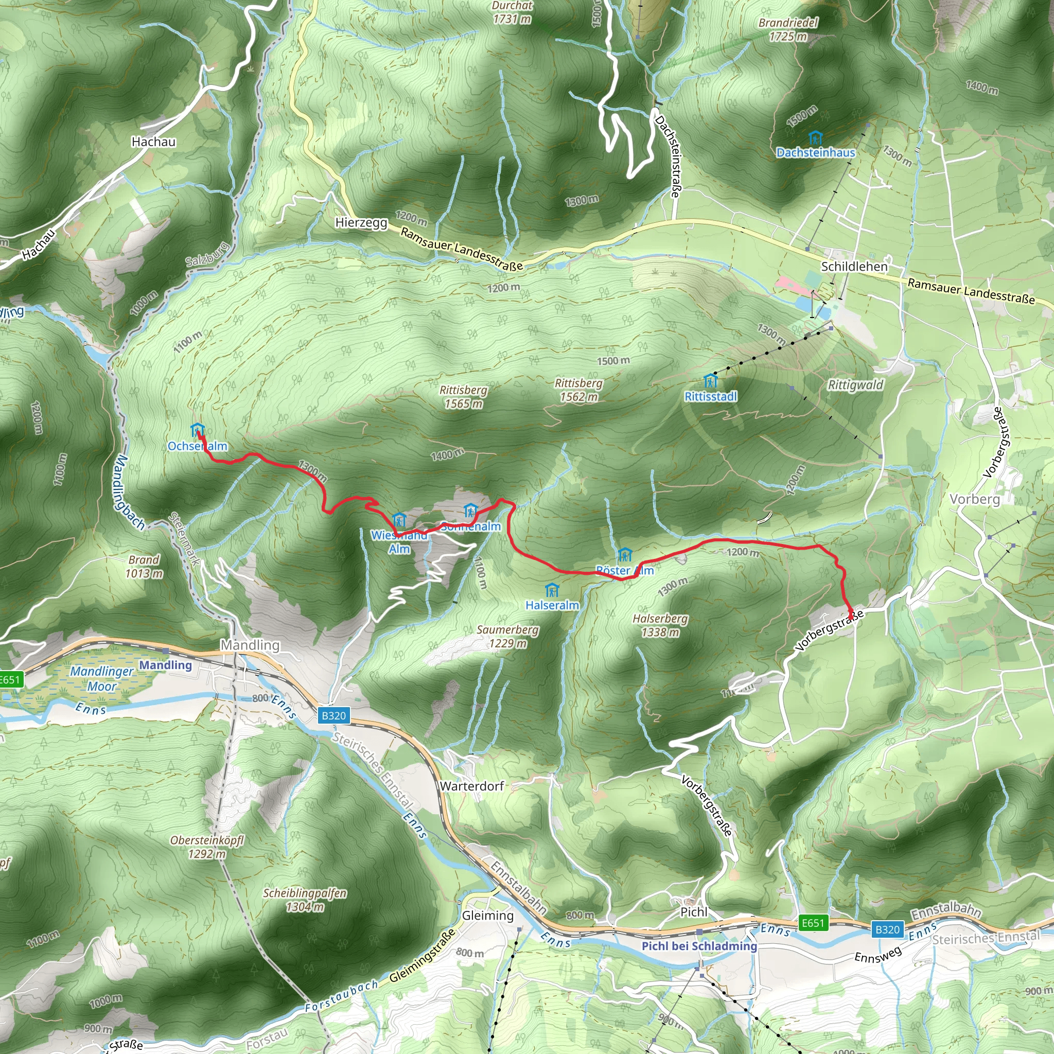 Halserberg-Rittisberg mobile static map
