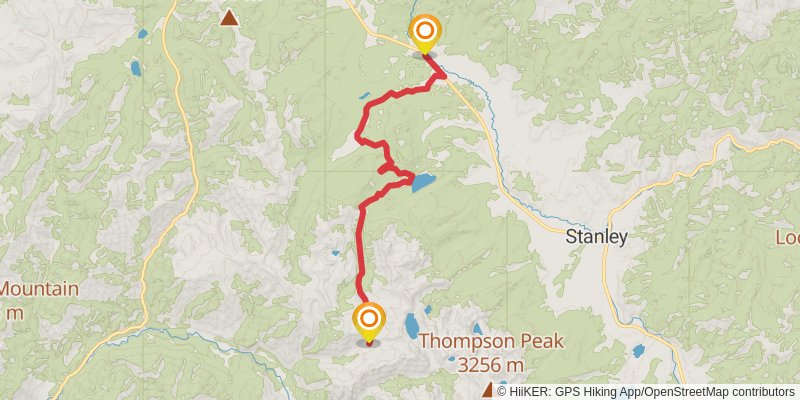 Idaho Centennial Trail stage 20 Map