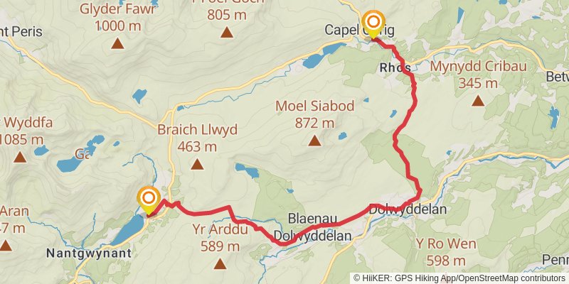 Holyhead to Chepstow Walk stage 10 Map