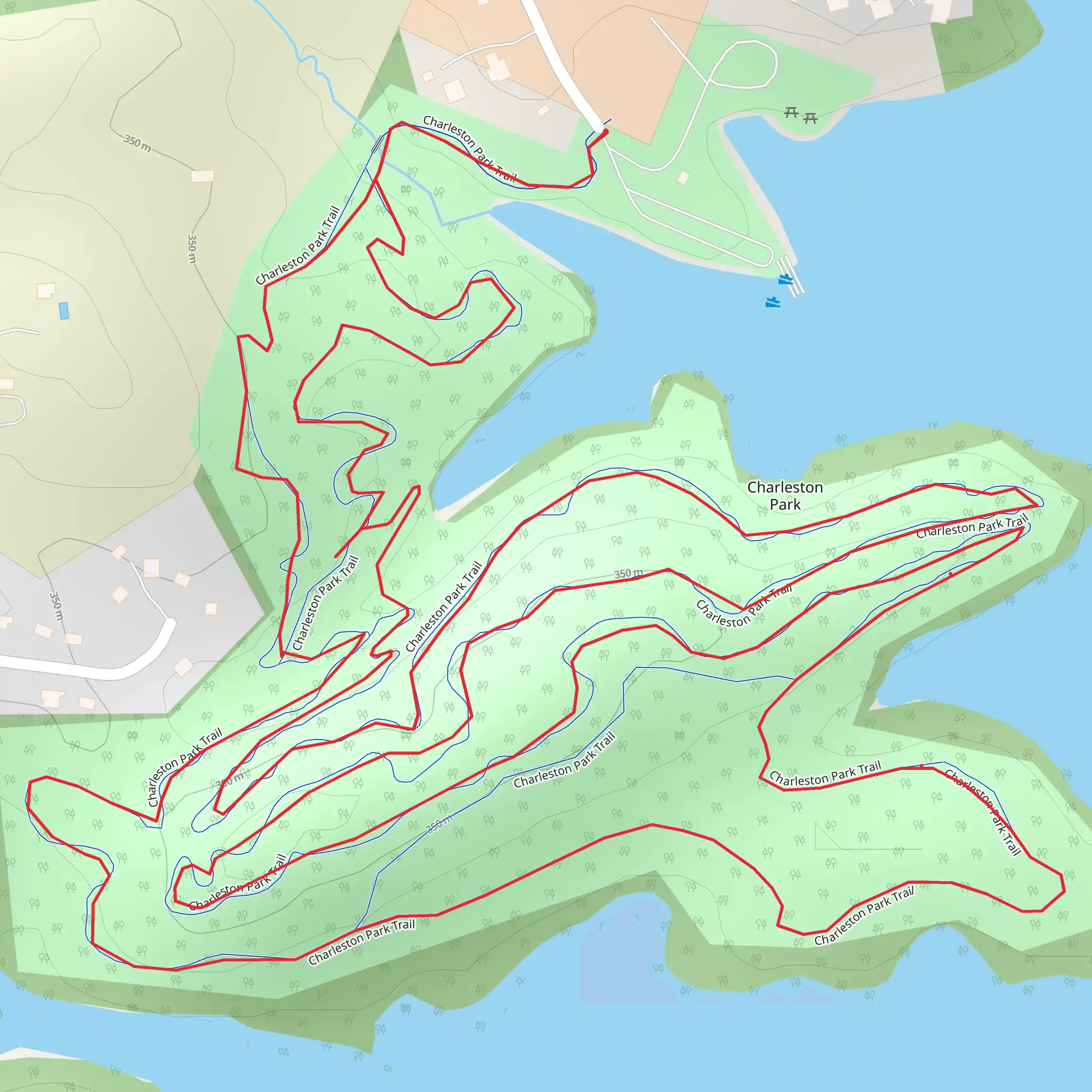 Charleston Park Loop Trail mobile static map