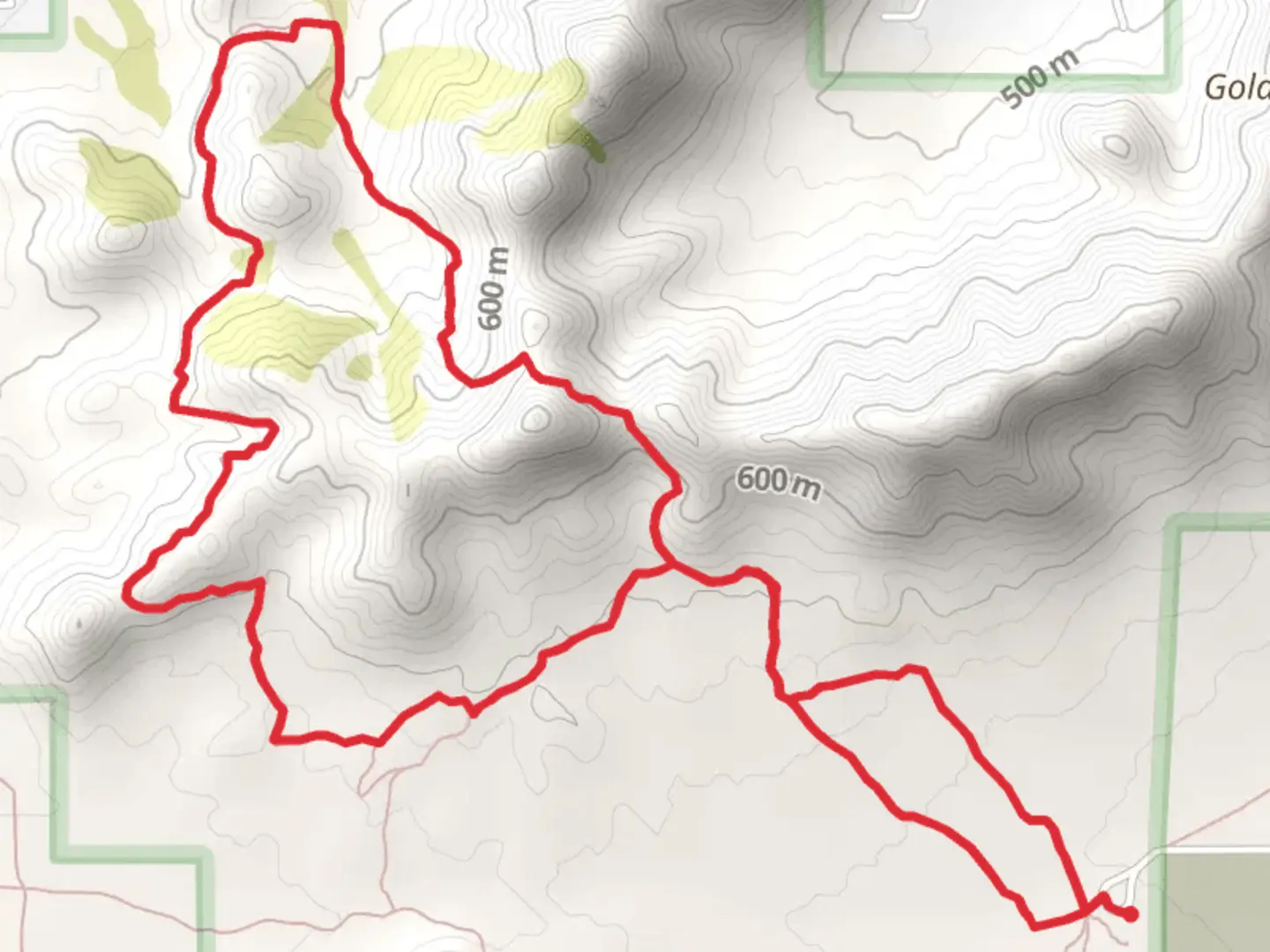 An image depicting the trail San Tan - Dynamite - Goldmine - Maricopa Loop Trail and its surrounding area.