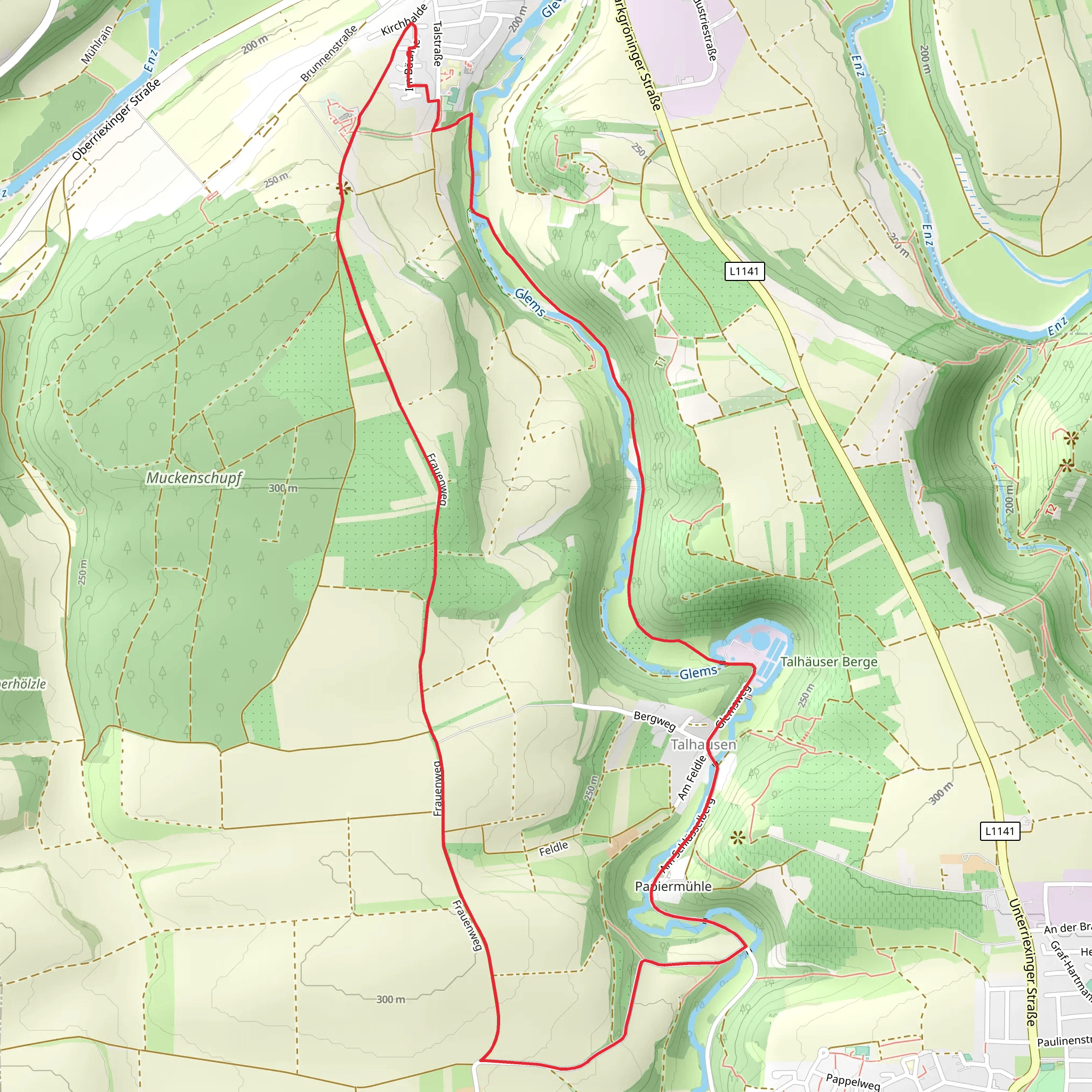 Frauenweg Loop mobile static map