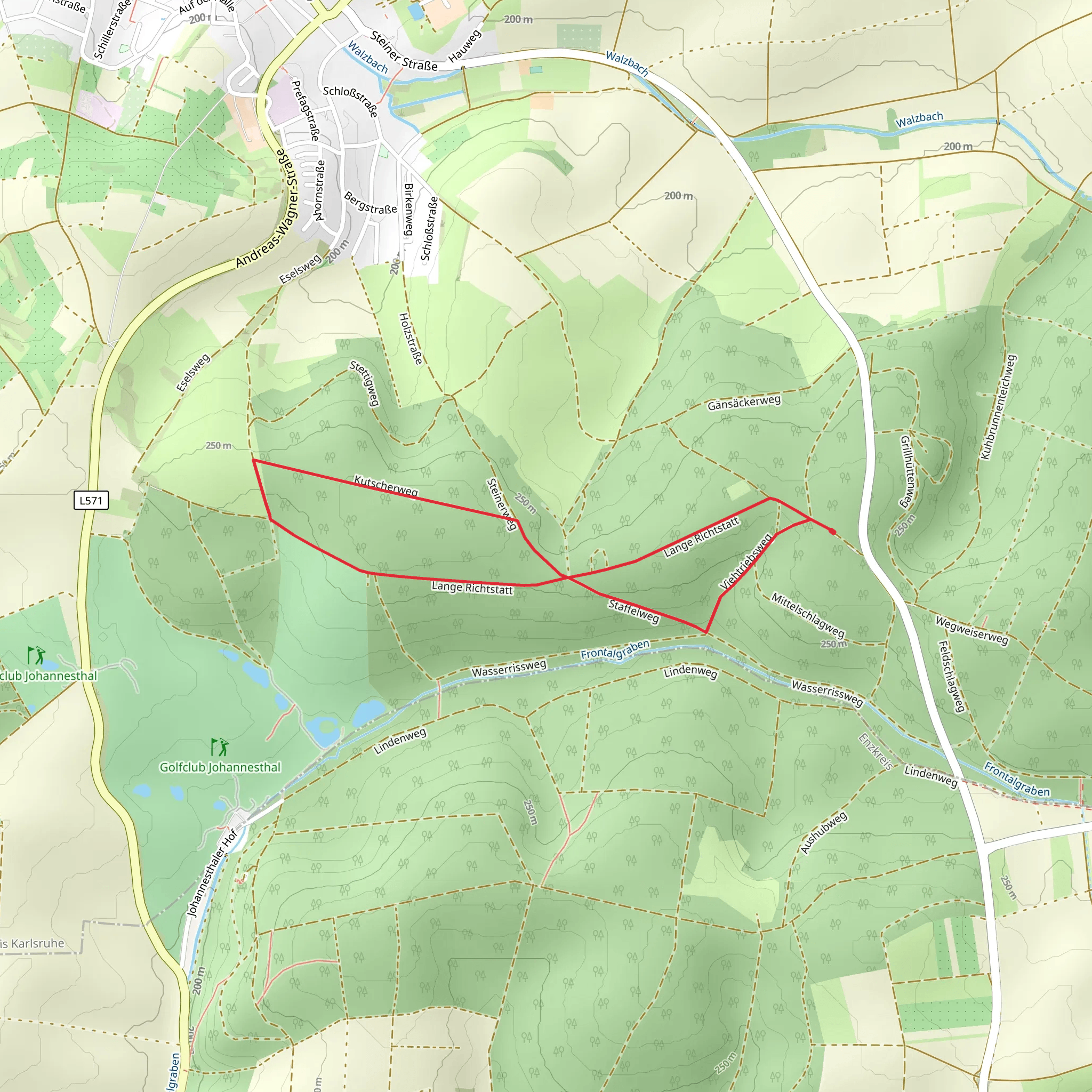 Birkenschlag Loop via Lange Richtstatt mobile static map