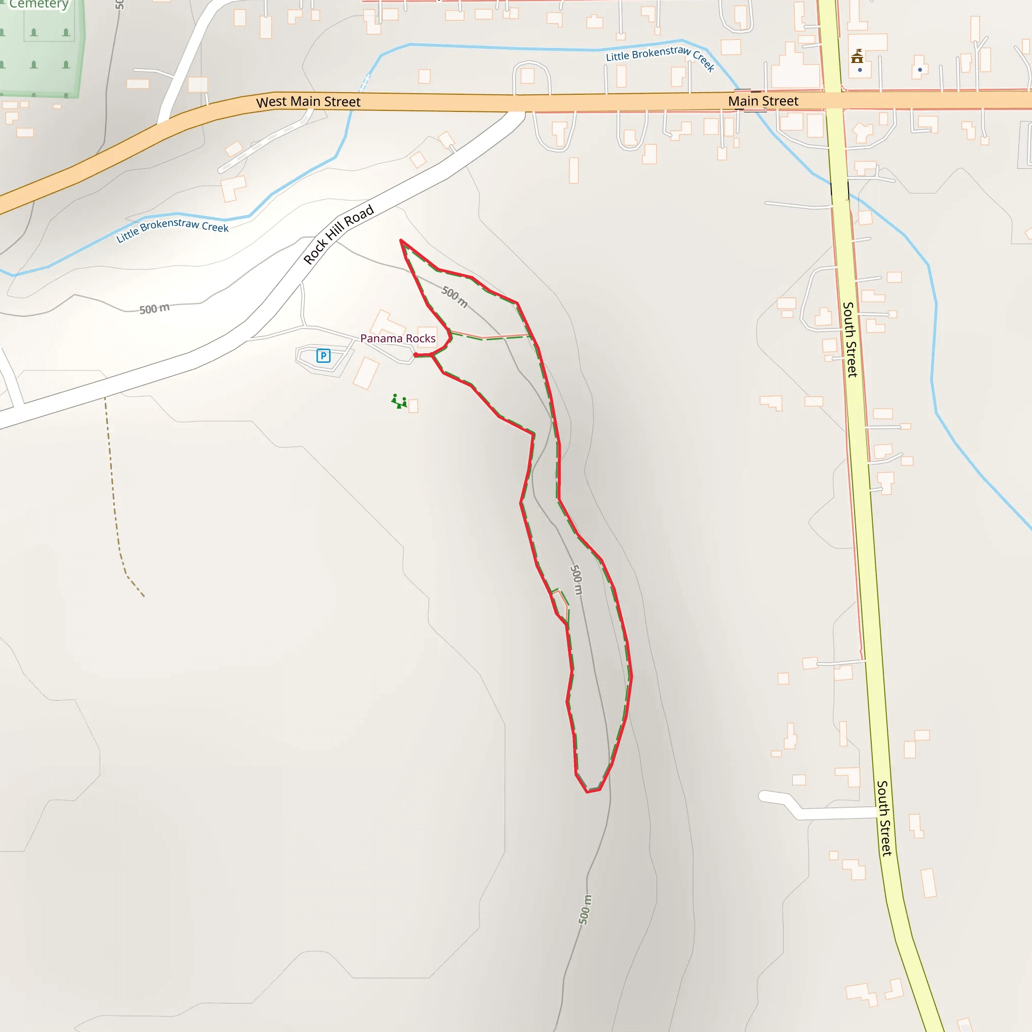 Panama Rocks Loop Trail mobile static map