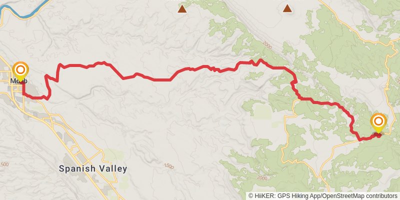 American Discovery Trail - Utah stage 9 Map