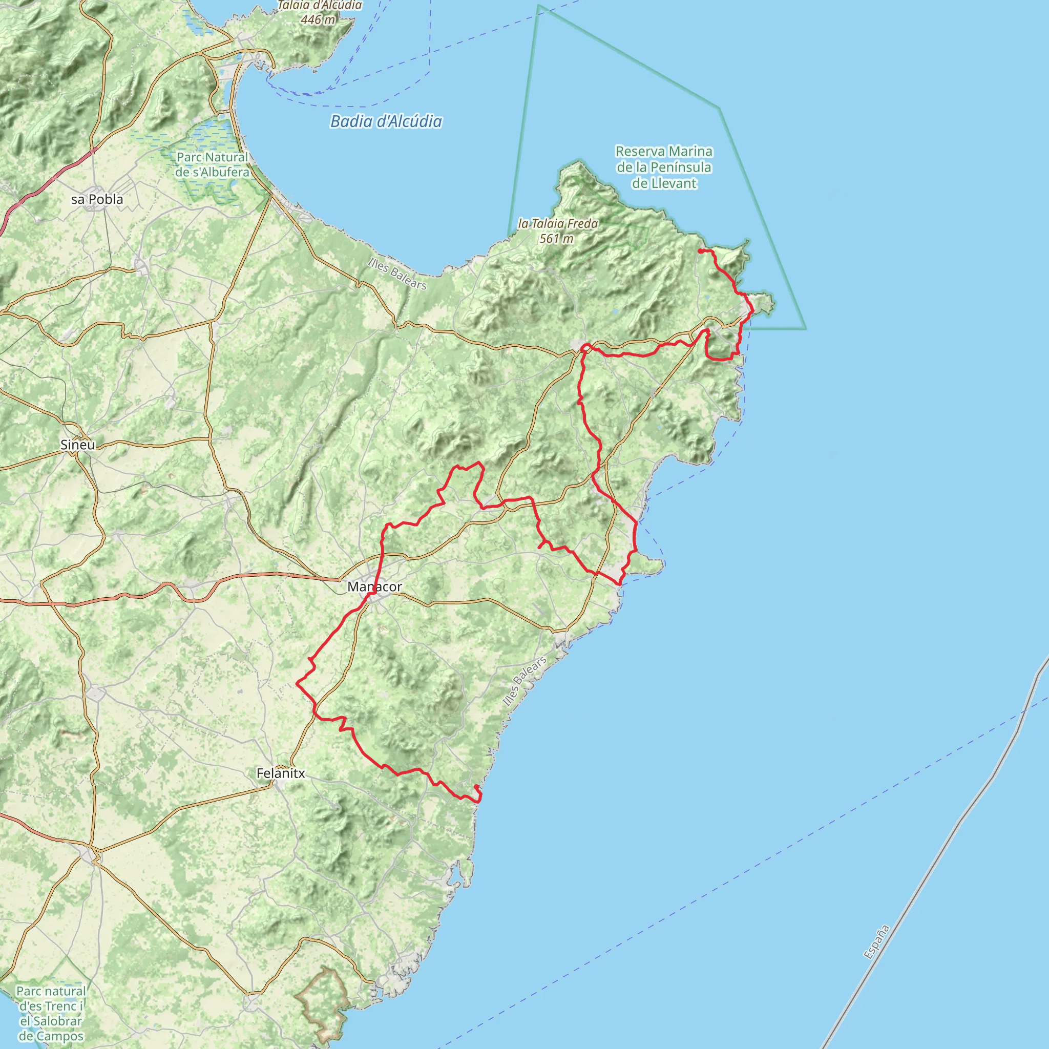 East Mallorca GR 226 mobile static map