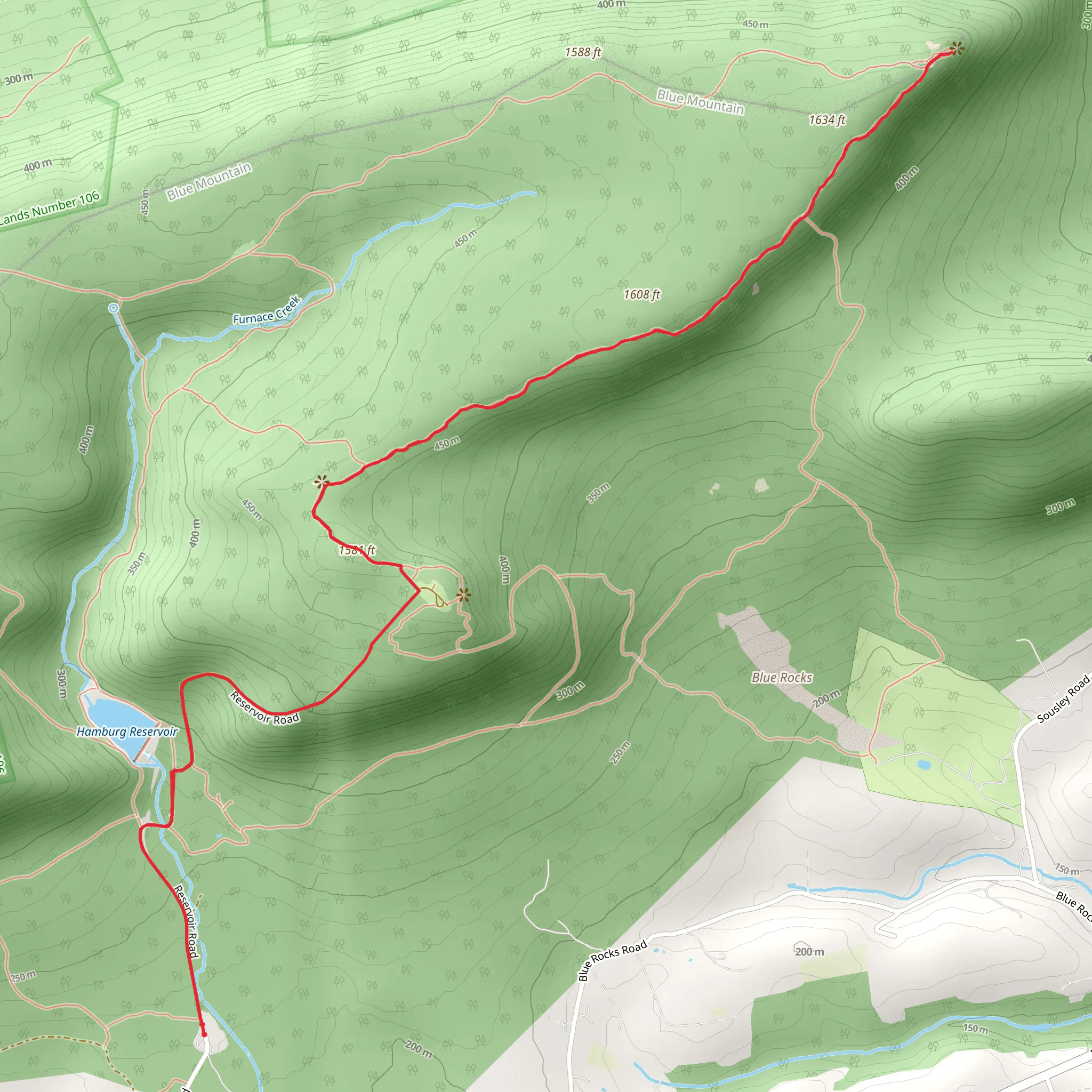 Pinnacle Mountain Trail mobile static map