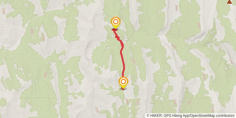 South Fork Teton Trail stage 2 Map