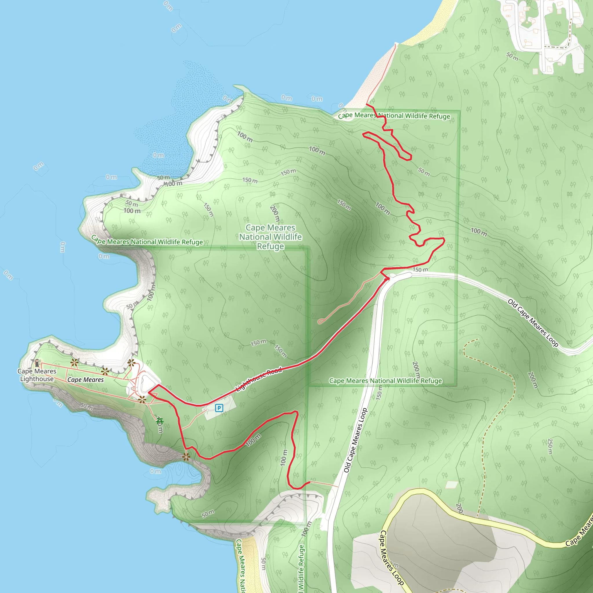 Oregon Coast and Lighthouse Road mobile static map
