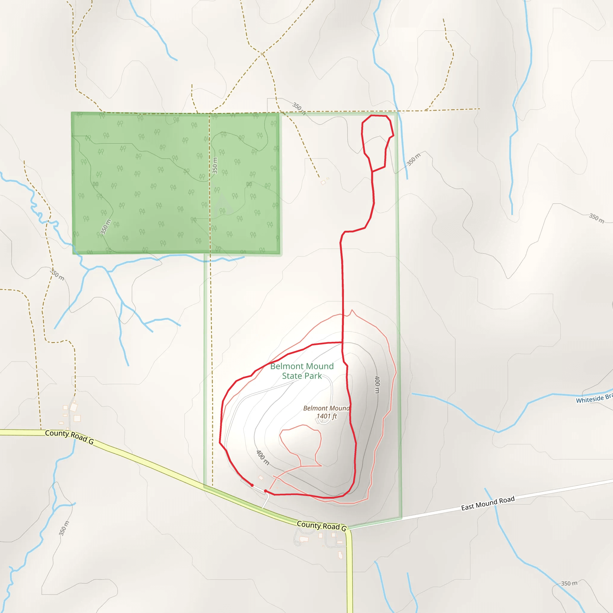 Belmont Mound Loop mobile static map