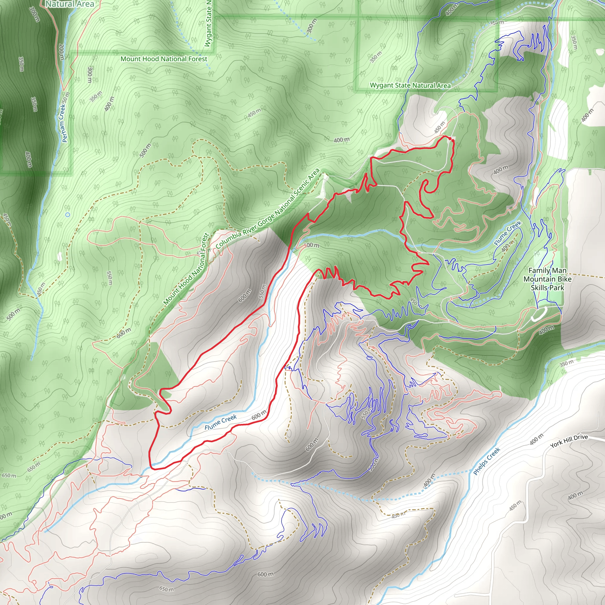 Hybrid 140 Loop Trail mobile static map