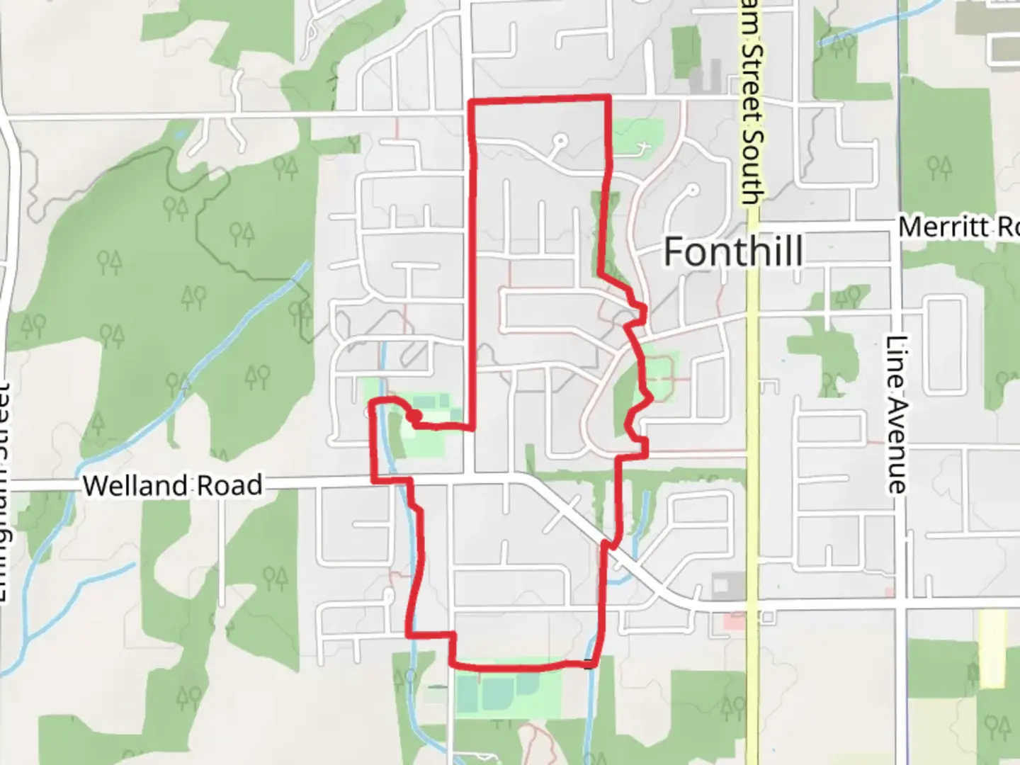 An image depicting the trail Steve Bauer Circle Loop 4 and its surrounding area.
