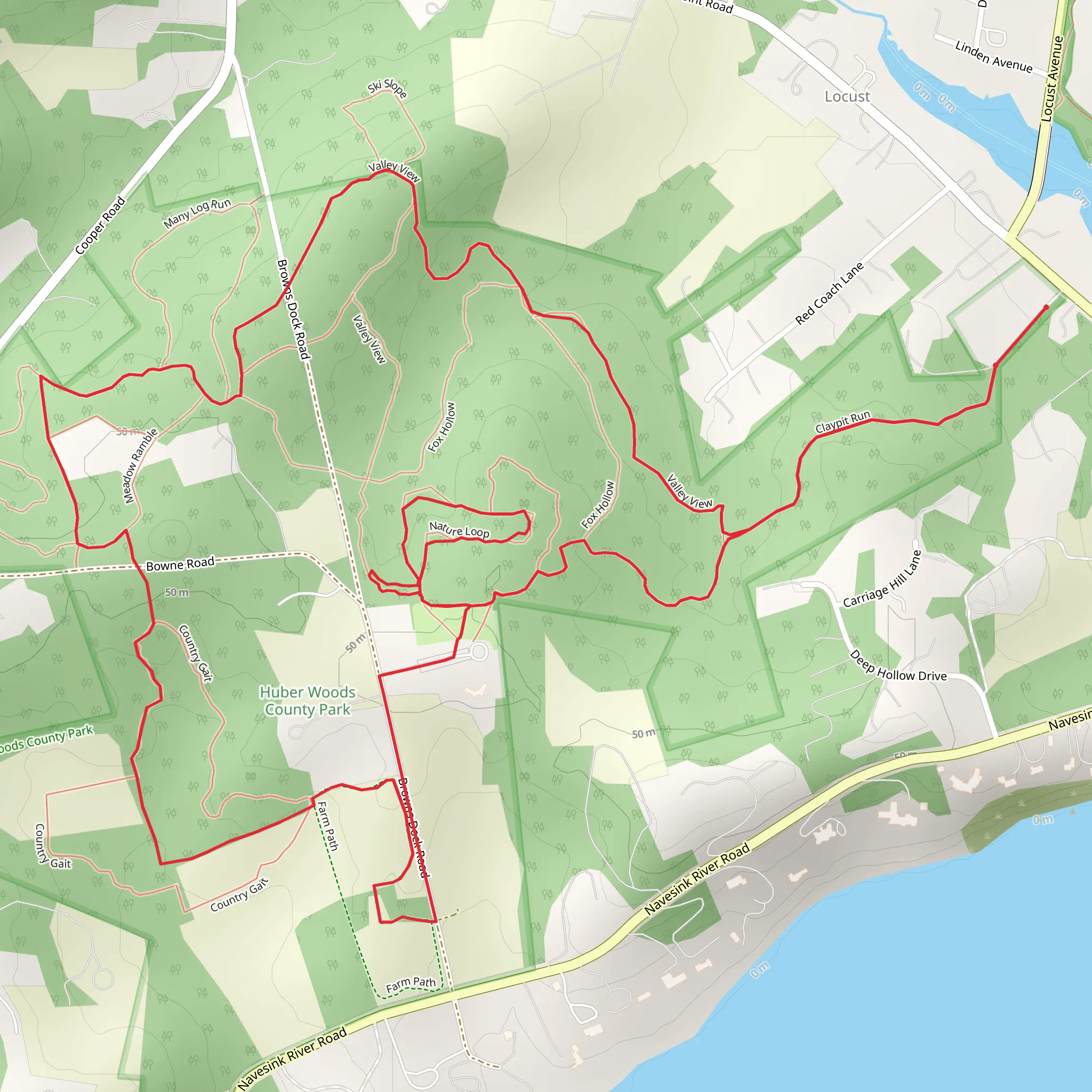 Valley View and Claypit Run Loop mobile static map