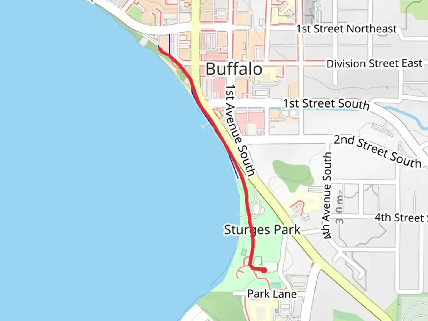 An image depicting the trail Sturges Park Walk and its surrounding area.