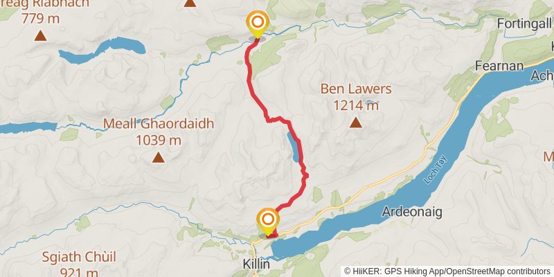 Famous Highland Drove Walk stage 15 Map