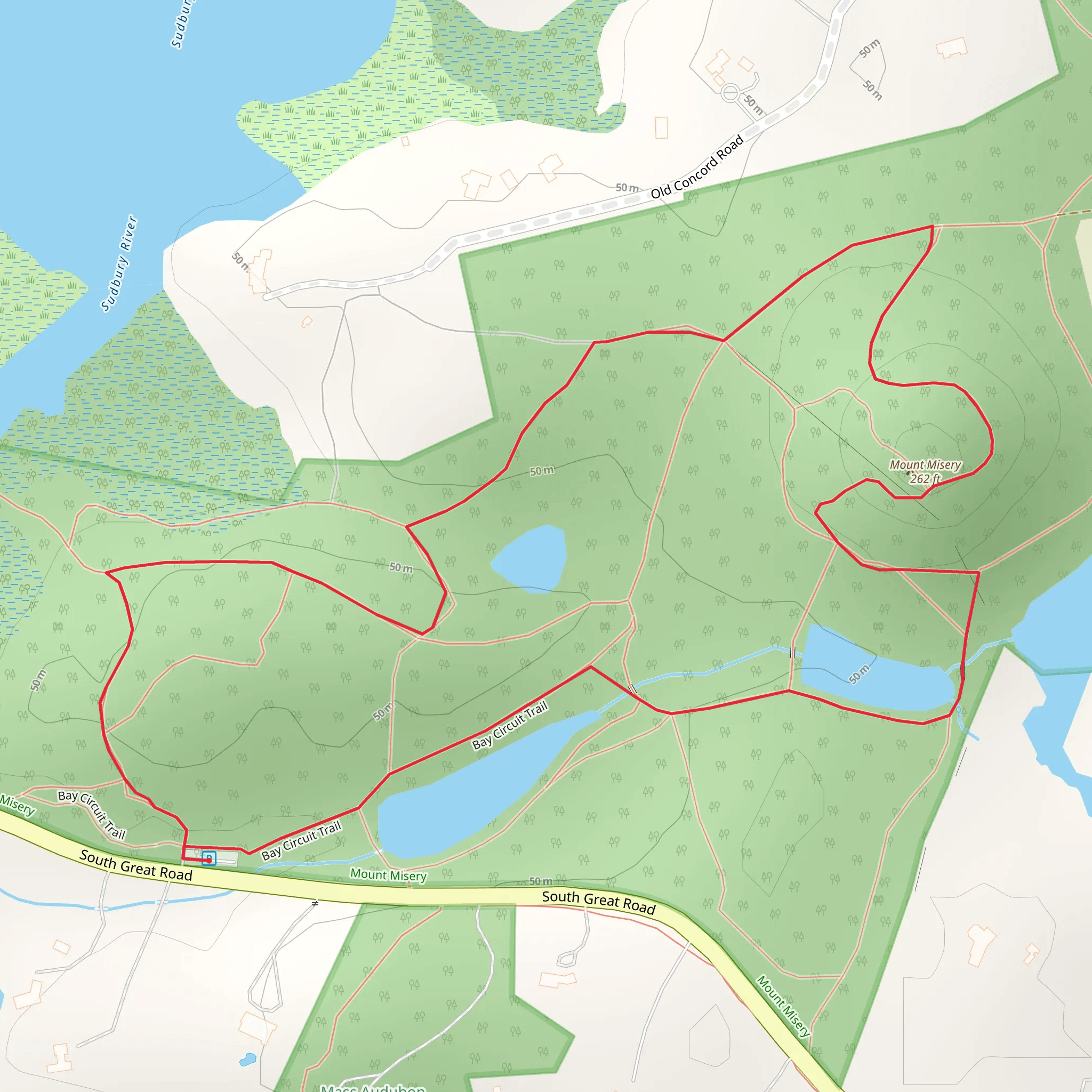 Mount Misery from South Great Road mobile static map