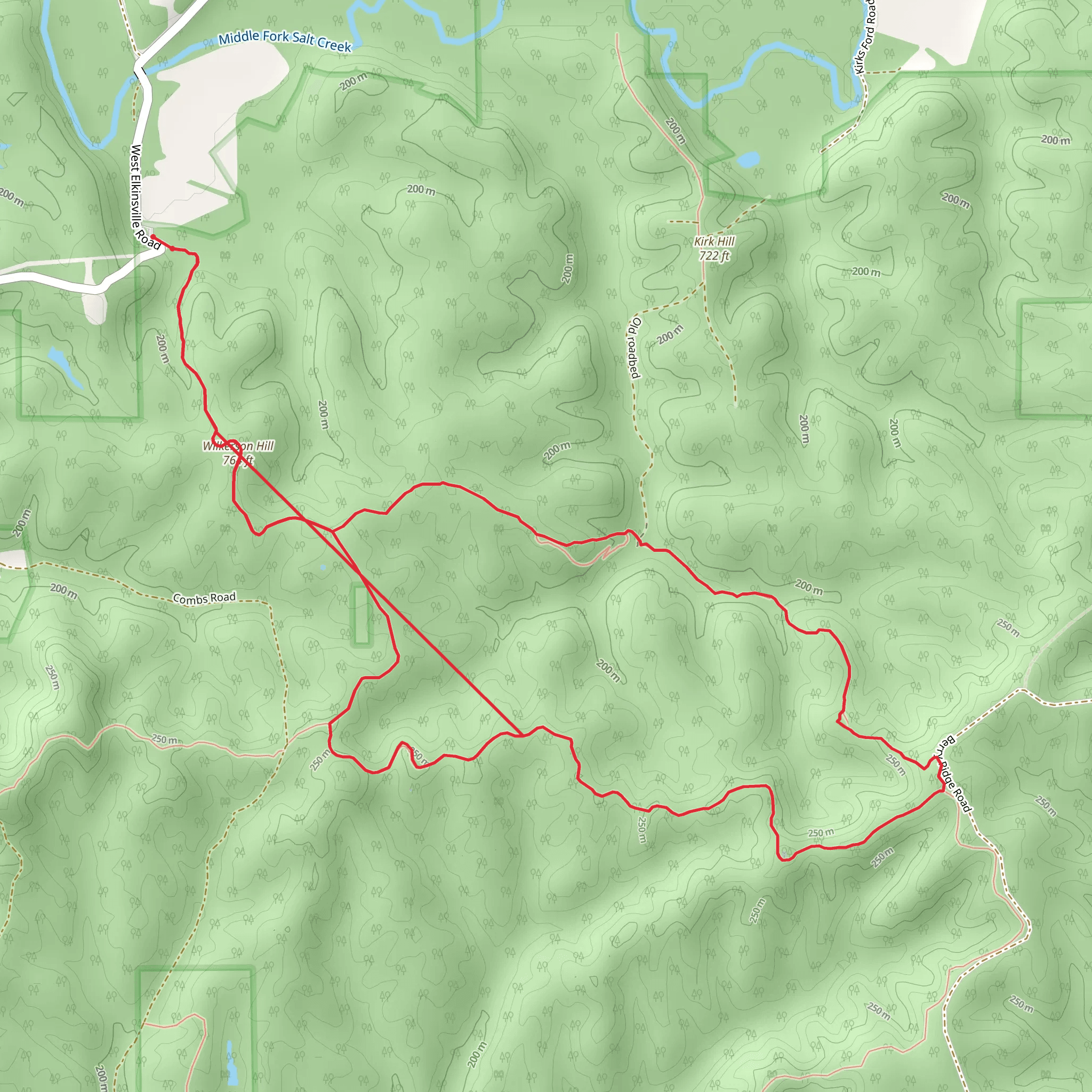 Wilkerson Hill via Nebo Ridge Loop Trail mobile static map