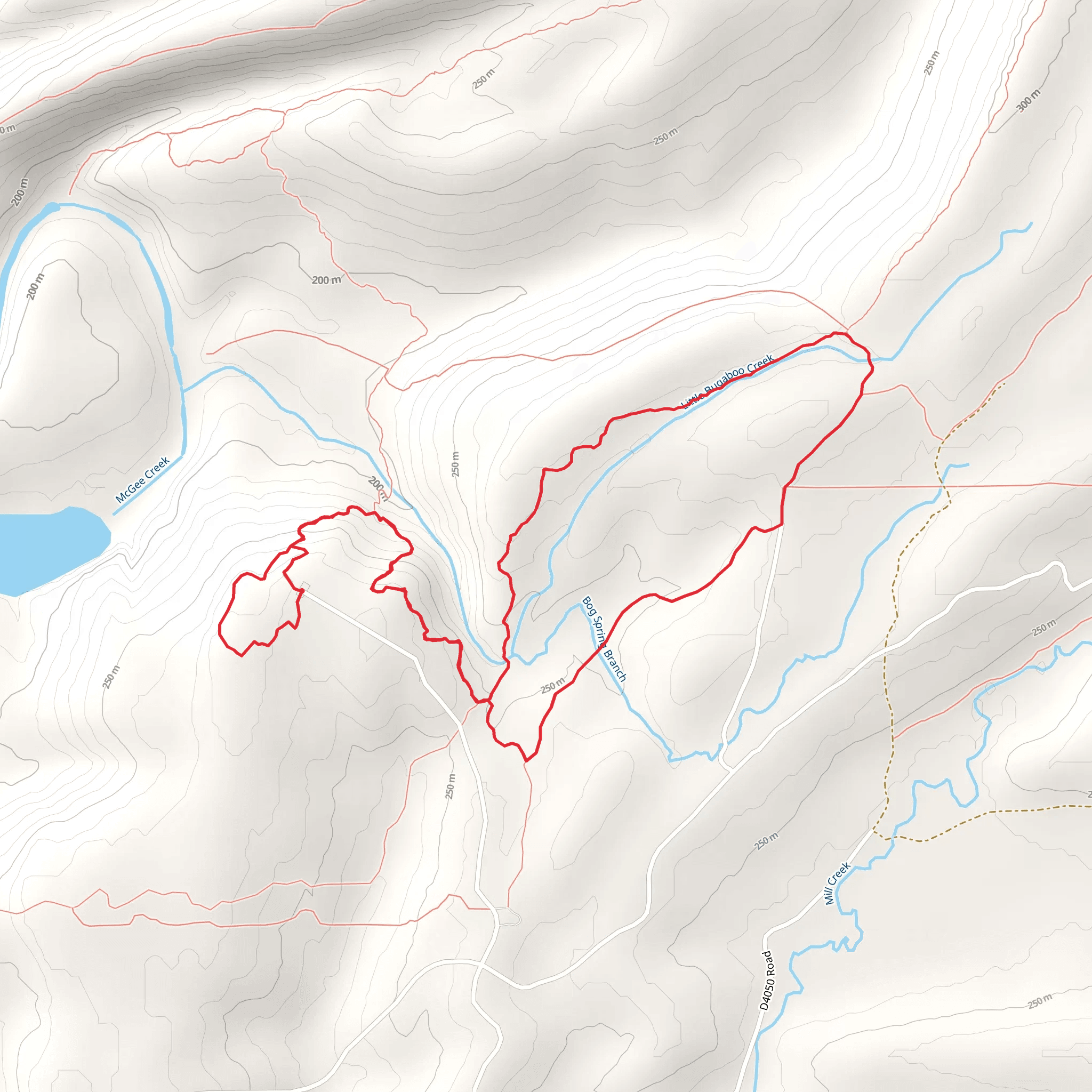 Carnasaw Nature, Little Bugaboo and South Rim Loop Trail mobile static map