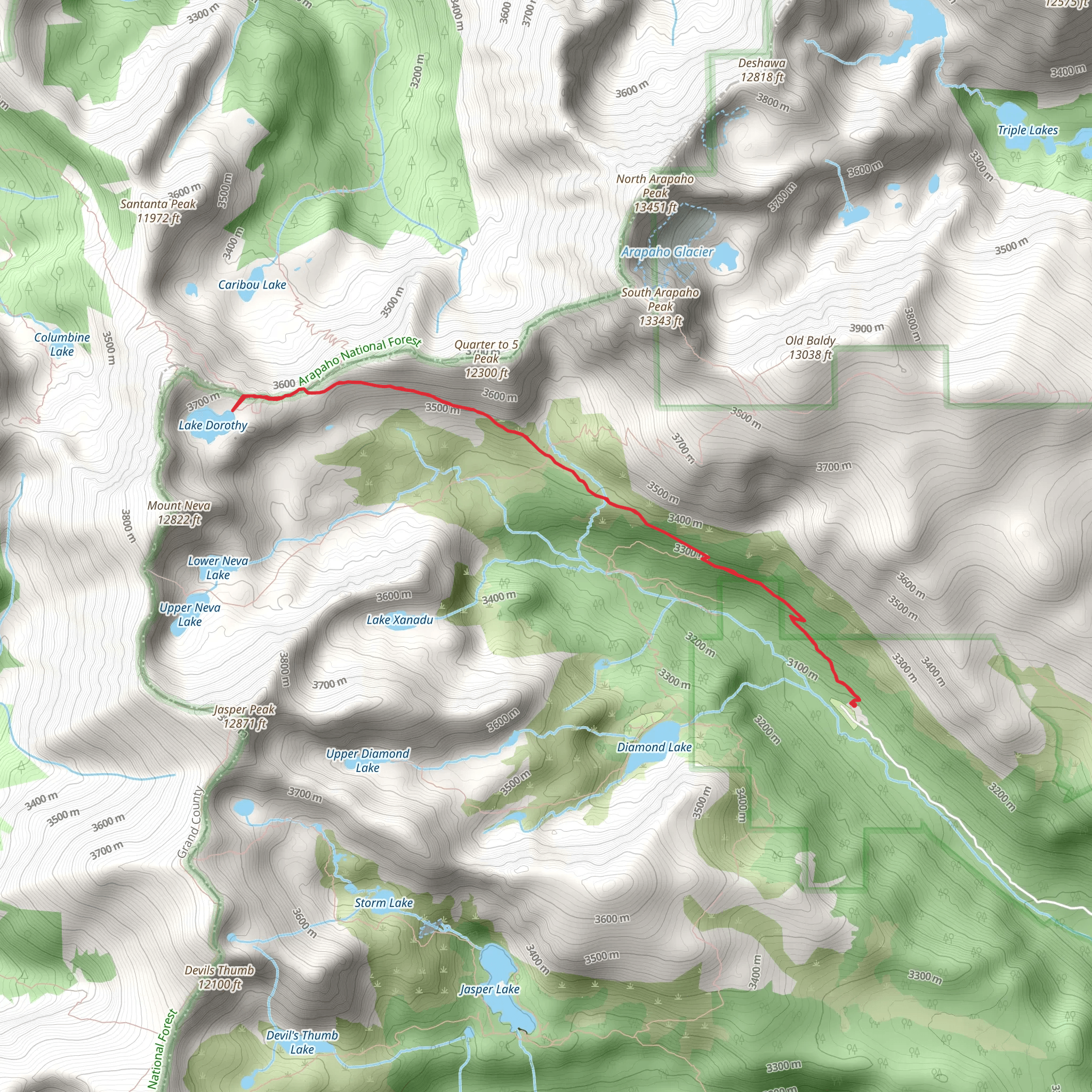 Lake Dorothy mobile static map