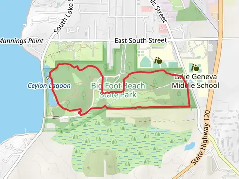 Big Foot Beach State Park and Ceylon Lagoon Loop