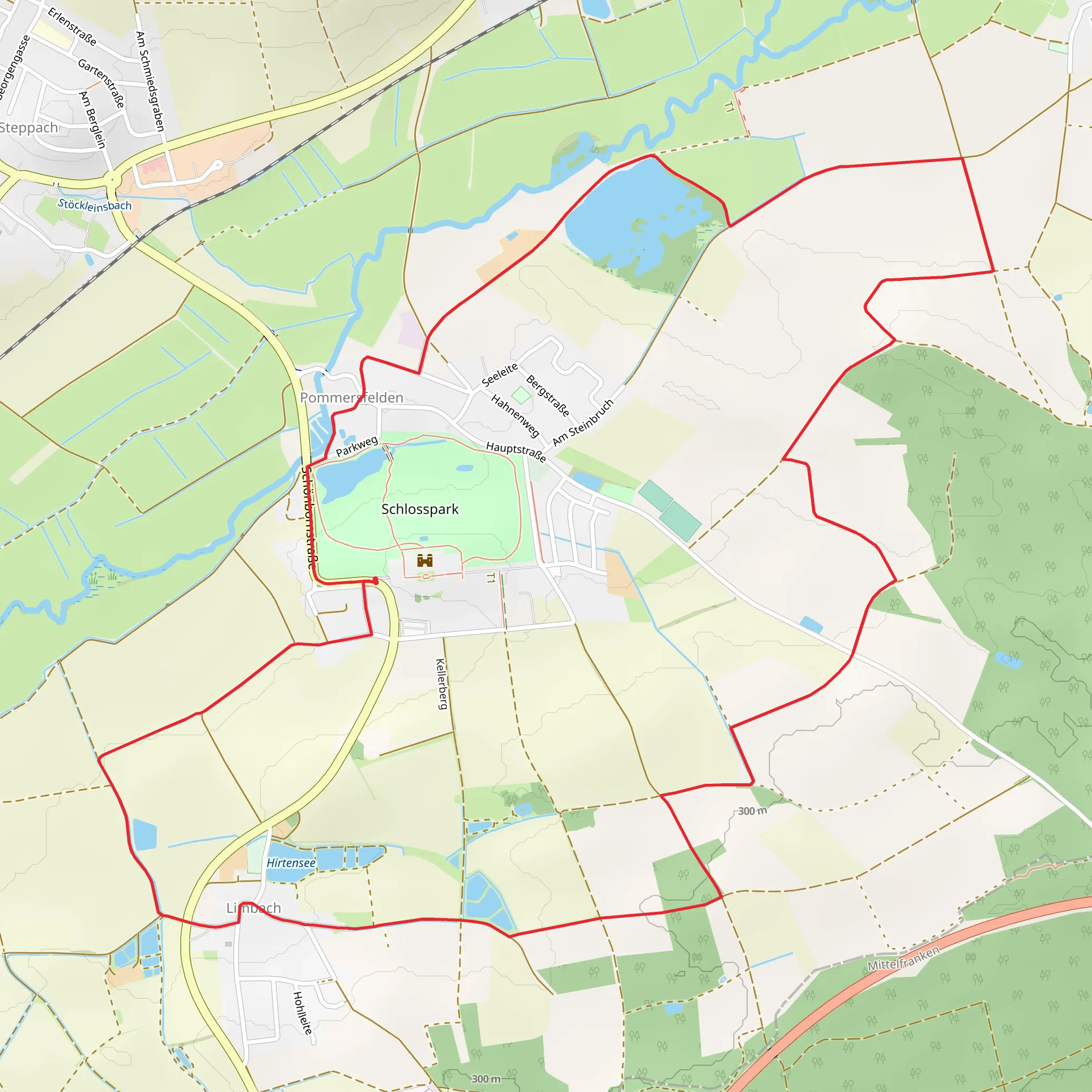 Grosser Seeweg Pommersfelden Loop mobile static map