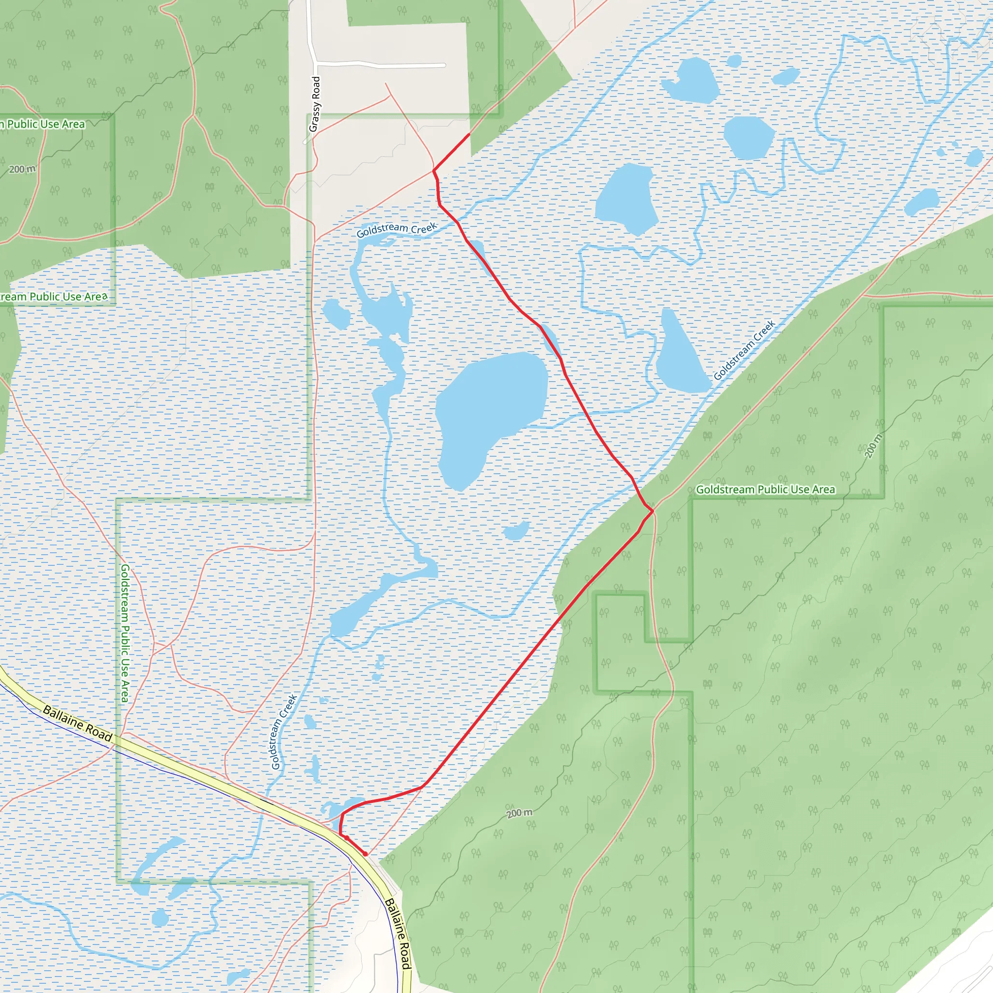 Winter Goldstream Trail Network mobile static map